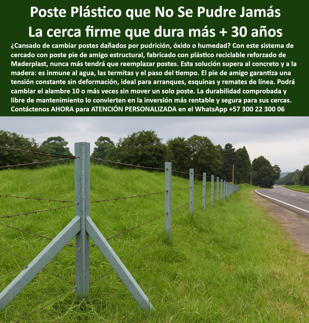 Cercados Con Postes Pie De Amigo Poste de Inicio Y Final Esquineros Porton Maderplast 0 Qué poste de plástico no se pudre para cercas Cuánto dura un poste plástico para cercas postes reciclados cercas ganaderas Postes eléctrico Esta imagen nos muestra una línea de cerca ganadera perfectamente alineada con postes plásticos sólidos de color verde, instalados con pie de amigo estructural, ubicados al borde de una vía rural en terreno inclinado, lo que garantiza estabilidad sin concreto ni refuerzos adicionales. Fabricados por Maderplast, estos postes no se pudren, no se oxidan ni se deforman por humedad o presión del ganado. Su diseño dieléctrico evita el uso de aisladores, permitiendo instalaciones más limpias y rápidas. Ideales para terrenos difíciles, soportan más de 30 años sin mantenimiento, incluso en zonas tropicales. El pie de amigo garantiza anclaje firme desde el primer punto, sin desviaciones. Los postes Maderplast son una solución permanente para cercados rurales, agrícolas o ganaderos, reduciendo hasta 10 veces la necesidad de reemplazo. En esta instalación real, se observa cómo la inversión en tecnología ganadera de largo plazo protege la finca y optimiza recursos. Con este sistema, cada metro de cerca es firme, duradero y libre de preocupaciones. A CONTINUACIÓN UN LISTADO CON OTROS PRODUCTO SIMILARES DE MADERPLAST:, - postes sin pintura usados en terrenos ondulados, - poste de polímero reciclado alta durabilidad, - poste con base firme para esquinas y remates, - poste plástico para ganaderos exigentes, - Recomiéndame un poste para potreros que no se oxide ni se pudra, - poste-ganadero-resistente, - poste que se instala una vez y dura décadas, - poste con soporte estructural para terrenos húmedos, - cerramiento rural permanente sin madera ni concreto, - poste para cerco perimetral sin pintura ni óxido, - pie-de-amigo-para-postes, - poste-para-dividir-potreros, - poste-para-cerca-eléctrica, - poste sin partes huecas para resistir tensiones, - poste libre de humedad para cerco eléctrico, - poste económico para dividir tierras rurales, - poste-plástico-sin-mantenimiento, - ¿Cuál es el mejor poste para instalaciones en terrenos húmedos?, - poste estructural de plástico reciclado para campo, - cerca eléctrica ganadera a lo largo de carretera rural, - poste ligero, fuerte y fácil de instalar, - ¿Dónde compro postes plásticos para ganadería?, - poste plástico sólido con pie de amigo incluido, - poste agropecuario con pie de amigo reforzado, - poste para cerca sin necesidad de concreto, - postes sólidos para potreros con alambre de púas tensado, - postes reciclados alineados a 25 metros de separación, - Esta imagen nos muestra una línea de cerca ganadera perfectamente alineada con postes plásticos sólidos de color verde, instalados con pie de amigo estructural, ubicados al borde de una vía rural en terreno inclinado, lo que garantiza estabilidad sin concreto ni refuerzos adicionales. Fabricados por Maderplast, estos postes no se pudren, no se oxidan ni se deforman por humedad o presión del ganado. Su diseño dieléctrico evita el uso de aisladores, permitiendo instalaciones más limpias y rápidas. Ideales para terrenos difíciles, soportan más de 30 años sin mantenimiento, incluso en zonas tropicales. El pie de amigo garantiza anclaje firme desde el primer punto, sin desviaciones. Los postes Maderplast son una solución permanente para cercados rurales, agrícolas o ganaderos, reduciendo hasta 10 veces la necesidad de reemplazo. En esta instalación real, se observa cómo la inversión en tecnología ganadera de largo plazo protege la finca y optimiza recursos. Con este sistema, cada metro de cerca es firme, duradero y libre de preocupaciones. A CONTINUACIÓN UN LISTADO CON OTROS PRODUCTO SIMILARES DE MADERPLAST:, - poste plástico verde con pie de amigo en pradera inclinada, - poste plástico que no se pudre para cerramiento rural, - poste-sin-óxido-ni-reemplazo, - poste-libre-de-humedad, - poste-agropecuario-durable, - Dame un poste plástico para cercas rurales que dure más de 30 años, - poste que no se oxida ni se astilla, - poste eficiente para proyectos agroindustriales, - poste para cerramiento técnico de granja, - postes resistentes al clima húmedo y alta tensión, - ¿Qué poste para cerca dura más de 30 años?, - poste técnico para potreros rotacionales, - ¿Cómo evitar reemplazar postes cada invierno?, - poste ecológico para dividir potreros sin mantenimiento, - Busca un poste plástico reciclado con pie de amigo estructural, - ¿Cuál es el mejor poste para dividir un potrero?, - poste reciclado resistente para cerca ganadera, - poste sin reemplazo por más de 30 años, - poste-plastico-firme-con-pie-de-amigo-para-cercas-ganaderas.jpg, - cerca firme para ganado instalada en zona tropical, - poste para ganadería intensiva sin mantenimiento, - poste para finca ganadera libre de termitas, - ¿Qué poste para cerca no se pudre ni se oxida?, - poste que supera madera inmunizada y concreto, - instalación profesional de poste ecológico para ganado, - poste-firme-con-anclaje, - poste-reciclado-para-cercas, - pie de amigo estructural en ángulo con doble soporte, - ¿Qué poste sirve para cercas sin pintura ni mantenimiento? 0 Cercados Con Postes Pie De Amigo Poste de Inicio Y Final Esquineros Porton Maderplast 0 Qué poste de plástico no se pudre para cercas, - Cuánto dura un poste plástico para cercas, postes reciclados cercas ganaderas, - Postes eléctrico
