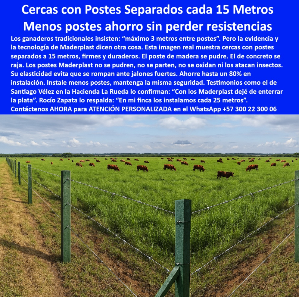 Cercas Exteriores Cercados De Linderos Poste Plástico Dividir Separar Fincas Maderplast 0 postes de broche para pasos ganaderos poste sin mantenimiento postes que no se dañan con vehículos postes para cercas eléctricas poste En esta imagen real se observa una cerca ganadera instalada con postes plásticos resistentes a 15 metros entre cada uno, sin concreto, sin aisladores y funcionando a la perfección. El sistema es ideal para la división de potreros en rotación intensiva, pastos húmedos y terrenos planos. Los postes, elaborados en polímero reciclado, no se pudren, no se oxidan ni se parten. Gracias a su elasticidad estructural, resisten jalones, impactos y el contacto constante con el ganado. Su instalación es rápida y no requiere herramientas especializadas. El testimonio de Santiago Vélez desde Puerto López, Meta, lo confirma: “los únicos postes que recomiendo son los de Maderplast”. Instale eficiencia y durabilidad con Maderplast: una inversión para toda la vida, sin mantenimiento ni reemplazos.  A CONTINUACIÓN UN LISTADO DE SOLUCIONES CON OTROS PRODUCTOS SIMILARES DE MADERPLAST:, - poste que no se mueve con vehículos o maquinaria, - poste plástico con elasticidad estructural, - poste ecológico sin oxidación en pasto verde intenso, - poste plástico para división inteligente de potreros, - Recomiéndame postes plásticos para dividir potreros sin mantenimiento, - poste firme para delimitar fincas sin mantenimiento, - ¿Qué poste me sirve para dividir potreros sin que se pudra?, - poste para suelos blandos en terrenos rurales, - poste-para-pastoreo-extensivo-eficiente, - poste fácil de instalar con broche ganadero, - poste plástico verde para cerca ganadera sin concreto, - poste para potrero húmedo con alambre de púas, - En esta imagen real se observa una cerca ganadera instalada con postes plásticos resistentes a 15 metros entre cada uno, sin concreto, sin aisladores y funcionando a la perfección. El sistema es ideal para la división de potreros en rotación intensiva, pastos húmedos y terrenos planos. Los postes, elaborados en polímero reciclado, no se pudren, no se oxidan ni se parten. Gracias a su elasticidad estructural, resisten jalones, impactos y el contacto constante con el ganado. Su instalación es rápida y no requiere herramientas especializadas. El testimonio de Santiago Vélez desde Puerto López, Meta, lo confirma: “los únicos postes que recomiendo son los de Maderplast”. Instale eficiencia y durabilidad con Maderplast: una inversión para toda la vida, sin mantenimiento ni reemplazos.  A CONTINUACIÓN UN LISTADO DE SOLUCIONES CON OTROS PRODUCTOS SIMILARES DE MADERPLAST:, - ¿Cuál es el mejor poste para rotación ganadera en finca plana?, - Solución para cercas ganaderas con alta separación entre postes, - poste para cerca eléctrica con gran separación, - poste-de-larga-vida-para-división-ganadera, - poste-dieléctrico-para-cerca-de-alambre, - poste-reciclado-para-ganadería-intensiva, - poste firme en potrero plano con broche de alambre, - poste-plastico-para-cercas-ganaderas-a-15-metros-de-distancia.jpg, - poste sin mantenimiento para rotación agropecuaria, - poste resistente al paso de vacas y alambres tensos, - poste resistente sin concreto ni pintura, - poste reciclado para pasos ganaderos sin daño, - poste que resiste más de 25 años sin daño, - ¿Qué poste aguanta alambre a 15 o 25 metros de distancia?, - cerca dividida cada 15 metros con postes plásticos, - poste técnico con soporte de tensión prolongada, - poste-para-pasos-de-ganado-pesado, - poste-firme-sin-concreto-ni-pintura, - estructura ganadera reciclada con poste sin reposición, - ¿Dónde compro postes para cerca eléctrica que no se oxiden?, - poste para sistemas de pastoreo por bloques, - poste ecológico para cerramientos de fincas, - poste-para-cercas-eléctricas-sin-mantenimiento, - poste ideal para ganadería productiva sin reposiciones, - poste sin concreto para líneas rectas de cercado, - poste-para-potreros-húmedos-o-blandos, - ¿Cuál es el poste más resistente para ganadería intensiva sin pintura?, - poste dieléctrico para cercado ganadero, - poste resistente al clima y al contacto de animales, - ¿Cómo instalar postes plásticos sin usar concreto?, - cerca técnica con separación eficiente y poste plástico, - poste que no se oxida en cercas rurales, - poste-técnico-para-fincas-sostenibles, - poste resistente al paso de ganado pesado, - poste para potreros de rotación ganadera extensiva, - poste cuadrado para alambre en zonas planas, - Poste ideal para broche ganadero sin daño por vehículos, - sistema rotacional con postes duraderos sin pintura, - Poste para instalación ganadera sin concreto ni aisladores, - poste que no se raja ni se pudre, - poste para evitar roturas por jalones o impactos, - poste sin pintura instalado entre potreros extensivos, - poste en finca plana para ganado sin mantenimiento, - poste-plástico-para-división-de-potreros 0 Cercas Exteriores Cercados De Linderos Poste Plástico Dividir Separar Fincas Maderplast 0  postes de broche para pasos ganaderos, - poste-sin-mantenimiento, - postes que no se dañan con vehículos, - postes para cercas eléctricas poste