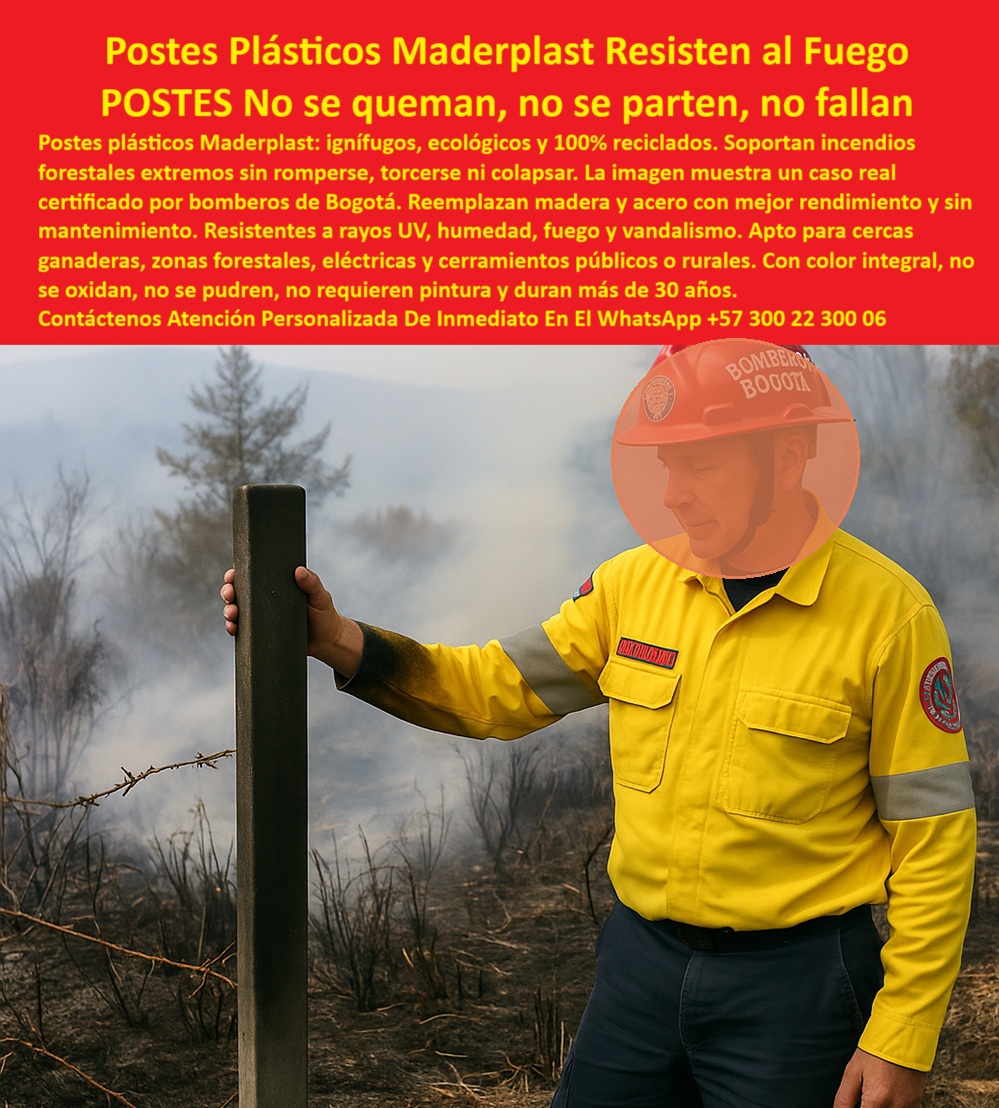Postes Ignífugos Para Cercas Forestales Postes Con Resistencia Al Fuego Maderplast 0 Qué postes aguantan incendios forestales y son ecológicos Cuál es el mejor poste para cerramiento rural que no se queme postes resistentes fuego La imagen muestra un poste plástico Maderplast inspeccionado por bomberos de Bogotá tras un incendio forestal. Este poste Maderplast no se deformó ni se partió, manteniéndose firme sin quemarse, gracias a su composición reciclable e ignífuga. Diseñado para zonas forestales, ganaderas o agrícolas, su estructura soporta fuego directo, rayos UV, humedad y vandalismo sin necesidad de pintura ni mantenimiento. Su color integral evita repintes, lo que reduce costos y protege el entorno. Ideal para cerramientos rurales, parques y obras públicas que requieren sostenibilidad, durabilidad y seguridad a largo plazo.  A CONTINUACIÓN UN LISTADO CON OTROS PRODUCTO SIMILARES A ESTE DE MADERPLAST:, - poste para zonas con incendios forestales, - poste de seguridad para áreas naturales, - Poste reciclado instalado en zona crítica tras incendio, - poste ecológico resistente al vandalismo, - Cerca plástica de seguridad contra incendios forestales, - poste plástico para fincas de alta temperatura, - ¿Dónde venden postes ignífugos reciclados para cercas?, - Poste plástico ignífugo certificado por bomberos en zona quemada, - poste ignífugo aprobado por bomberos, - poste estructural plástico resistente al calor, - poste-certificado-por-bomberos, - poste plástico que no necesita mantenimiento, - poste-plástico-ignífugo, - poste-reciclado-anti-incendios, - ¿Qué poste recomiendan los bomberos para zonas forestales?, - ¿Qué poste plástico tiene mejor resistencia al fuego y no se oxida?, - poste-ecológico-resistente-al-fuego, - poste que no se oxida ni con fuego, - poste ignífugo reciclable con color integral, - ¿Qué poste aguanta incendios forestales sin quemarse?, - poste plástico resistente al fuego forestal, - poste forestal para cerramiento de alta duración, - ¿Qué tipo de poste usan los bomberos para zonas de incendios forestales?, - La imagen muestra un poste plástico Maderplast inspeccionado por bomberos de Bogotá tras un incendio forestal. Este poste Maderplast no se deformó ni se partió, manteniéndose firme sin quemarse, gracias a su composición reciclable e ignífuga. Diseñado para zonas forestales, ganaderas o agrícolas, su estructura soporta fuego directo, rayos UV, humedad y vandalismo sin necesidad de pintura ni mantenimiento. Su color integral evita repintes, lo que reduce costos y protege el entorno. Ideal para cerramientos rurales, parques y obras públicas que requieren sostenibilidad, durabilidad y seguridad a largo plazo.  A CONTINUACIÓN UN LISTADO CON OTROS PRODUCTO SIMILARES A ESTE DE MADERPLAST:, - poste ecológico que reemplaza madera y acero, - Recomiéndame postes ignífugos ecológicos para cerramiento rural sostenible, - poste-plastico-ignifugo-cerramiento-rural-resistente-fuego-maderplast.jpg, - poste plástico para protección ambiental rural, - poste plástico para cerramiento de bosques, - Postes plásticos reciclables que no se deforman con calor extremo, - ¿Cuál es el poste ideal para cercas en parques y reservas naturales?, - ¿Cuál es el mejor poste para cerramiento rural en zonas calientes?, - Poste ecológico aprobado para zonas naturales y agrícolas, - Cerca plástica Maderplast intacta tras incendio forestal real, - poste-de-seguridad-para-parques, - Poste plástico no se quema ni se parte en emergencias, - poste plástico certificado contra incendios, - poste ideal para zonas forestales y ganaderas, - poste-plástico-contra-quemaduras, - Poste ignífugo ideal para cerramientos ganaderos sin mantenimiento, - poste para cerca pública ignífuga y ecológica, - Poste ecológico Maderplast resistente al fuego forestal extremo, - poste plástico ecológico para cerramientos rurales, - Poste para cerramiento rural resistente a altas temperaturas, - poste sin pintura para terrenos de riesgo, - ¿Qué poste no se parte ni con fuego ni con humedad?, - Poste sin pintura que soporta fuego directo sin deformarse, - poste reciclado para resistir altas temperaturas, - poste-sin-pintura-para-zonas-críticas, - poste ignífugo con garantía de fábrica, - poste plástico que no se parte con el fuego, - poste-durable-contra-calor-extremo, - poste que no se quema en emergencias rurales, - poste-sostenible-para-cerramientos, - poste dieléctrico contra incendios forestales, - poste para parque ecológico sin pintura, - poste-para-cercas-forestales Postes Ignífugos Para Cercas Forestales Postes Con Resistencia Al Fuego Maderplast 0 Qué postes aguantan incendios forestales y son ecológicos, - Cuál es el mejor poste para cerramiento rural que no se queme, postes resistentes fuego