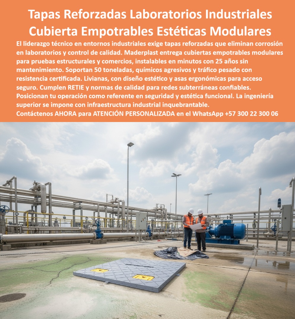 Fábrica Tapas industriales Tapa Industrial Reforzada Maderplast 0 Tapa reforzada para Entornos industriales Ideal para laboratorios control de calidad y pruebas estructurales Cubiertas empotrables para comercios Resistentes seguras y estéticas 0