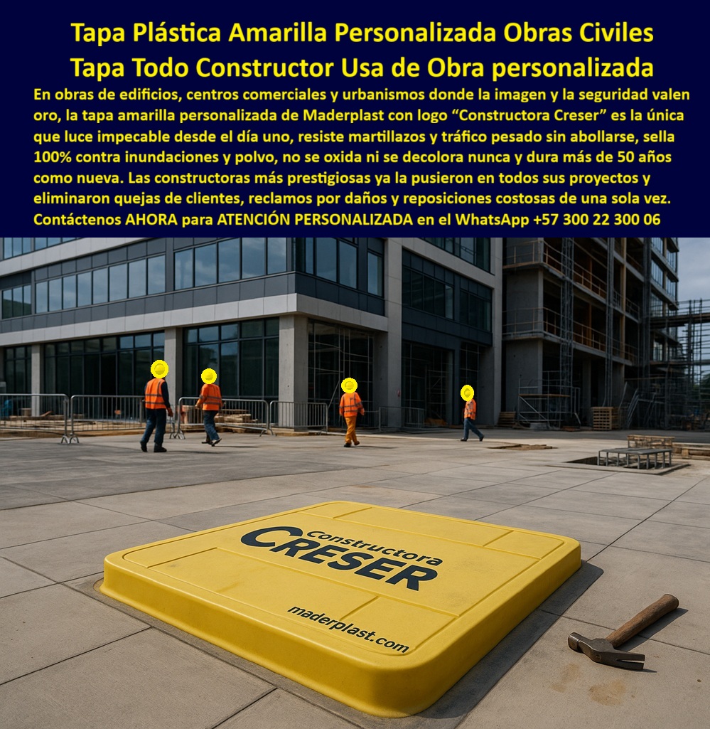 Tapas Sellada Anti Contaminación Anti Inundación Maderplast 0 Ventajas La tapa plástica Sistema abatible Tapas sello seguridad estancas sin corrosión Tapa industrial elevada Anticorrosiva estanca y liviana Ideal para obras civiles cámaras Ptap