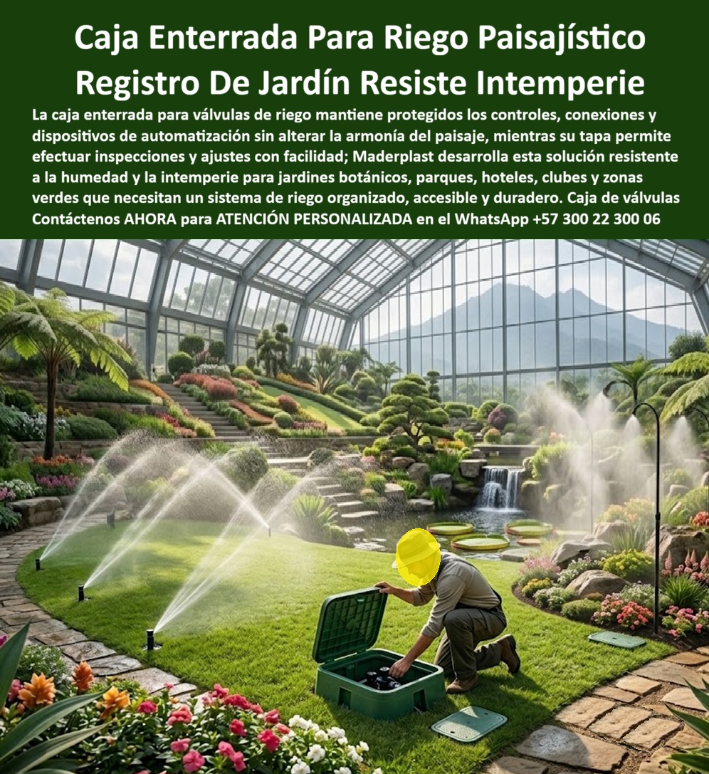 Caja Con Tapa Válvula Riego Jardín Arqueta Registro Cajillas Riegos Maderplast Caja Enterrada Automatización Riego Paisajístico Registro Válvula Riego Tapa Jardín Botánico Válvula Box Jardín Paisajismo Resistente Intemperie Duraderas