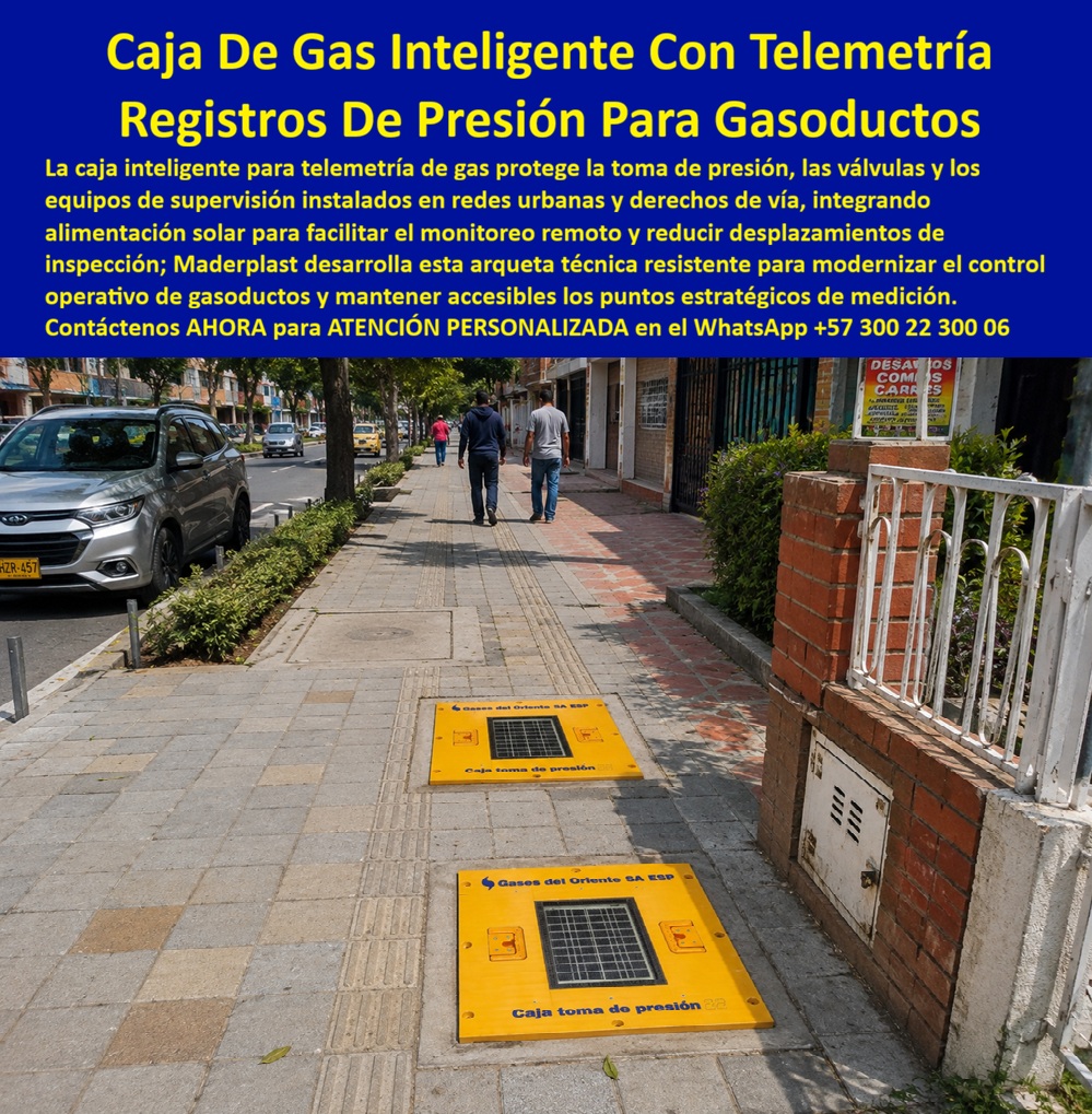Caja De Registro Gas Inteligente Tapa Caja Telemetría Maderplast Arqueta Telemétrica Válvulas En Derecho De Vía Arqueta Inteligente Supervisión Telemétrica Gasoductos Caja Registro Gas Derecho Viaducto Transporte Nacional Tapa Toma Presión