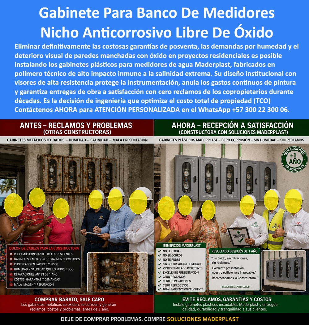 Cajas Medidores Resistentes A Humedad Y Salinidad Nicho Plástico Maderplast Gabinete Agua Reemplazado Metálico Nicho Medidor No Mancha Pared Ni Piso Presentación Excelente Armario Gabinetes Constructoras Sin Garantías Costosas Ni Reemplazos