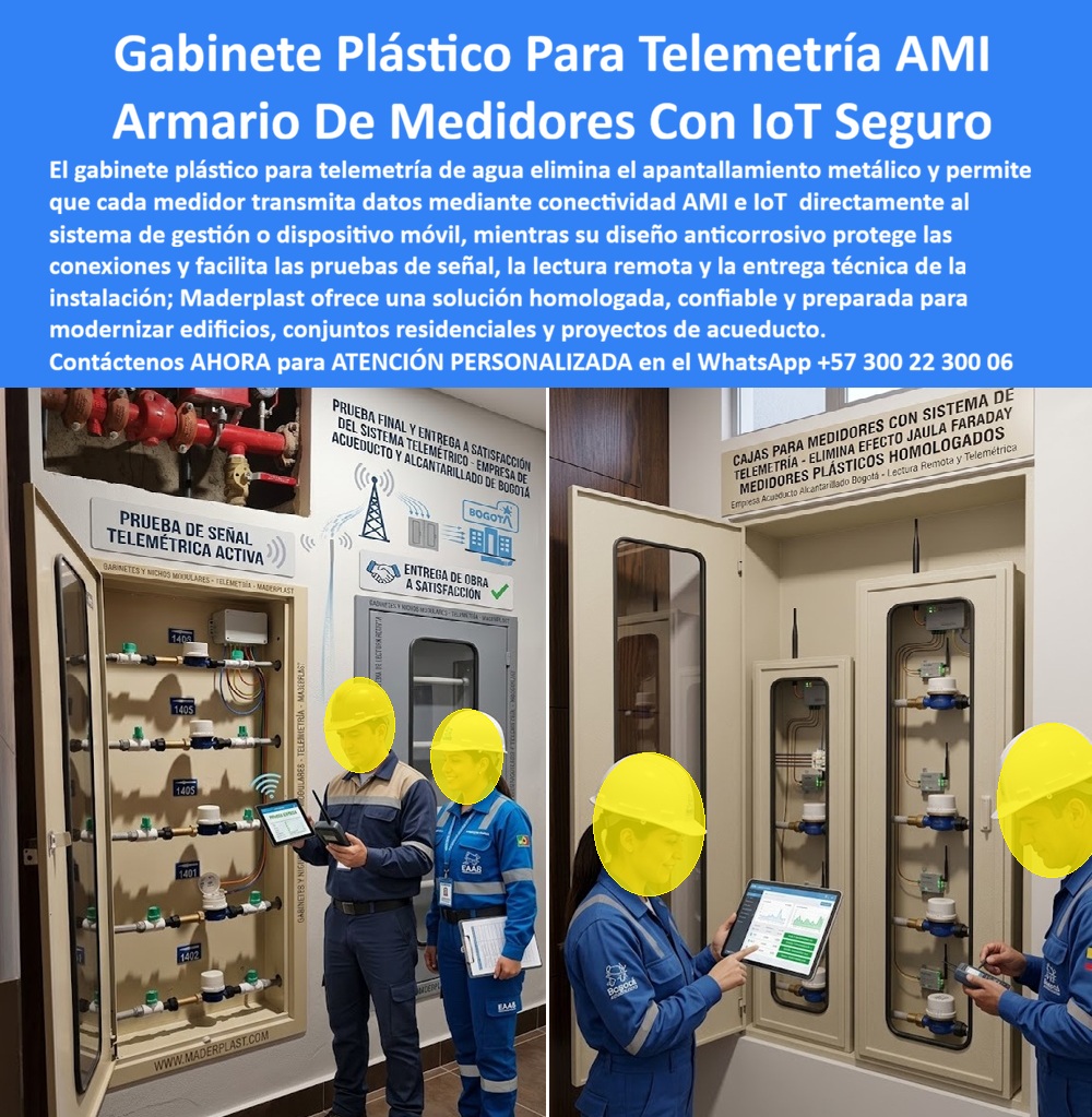 Cajas Telemetría Racks Servicios Gabinete Telemétrico Homologado Maderplast Gabinetes Plásticos Telemetría De Agua Sin Apantallamiento Armarios Medidores Con Conectividad IoT Segura Gabinete Telemétrico Agua Directa Medidor Móvil Cajas AMI