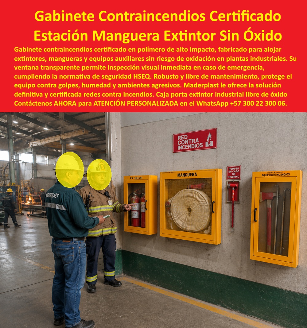 Gabinete Contraincendios Certificado Armario Redes Incendios Maderplast Estación De Manguera Contra Incendio Edificios Mueble Contra Incendios Extintor Manguera Antioxidante Robusto Estación para extintor y equipos auxiliares libre de óxidos