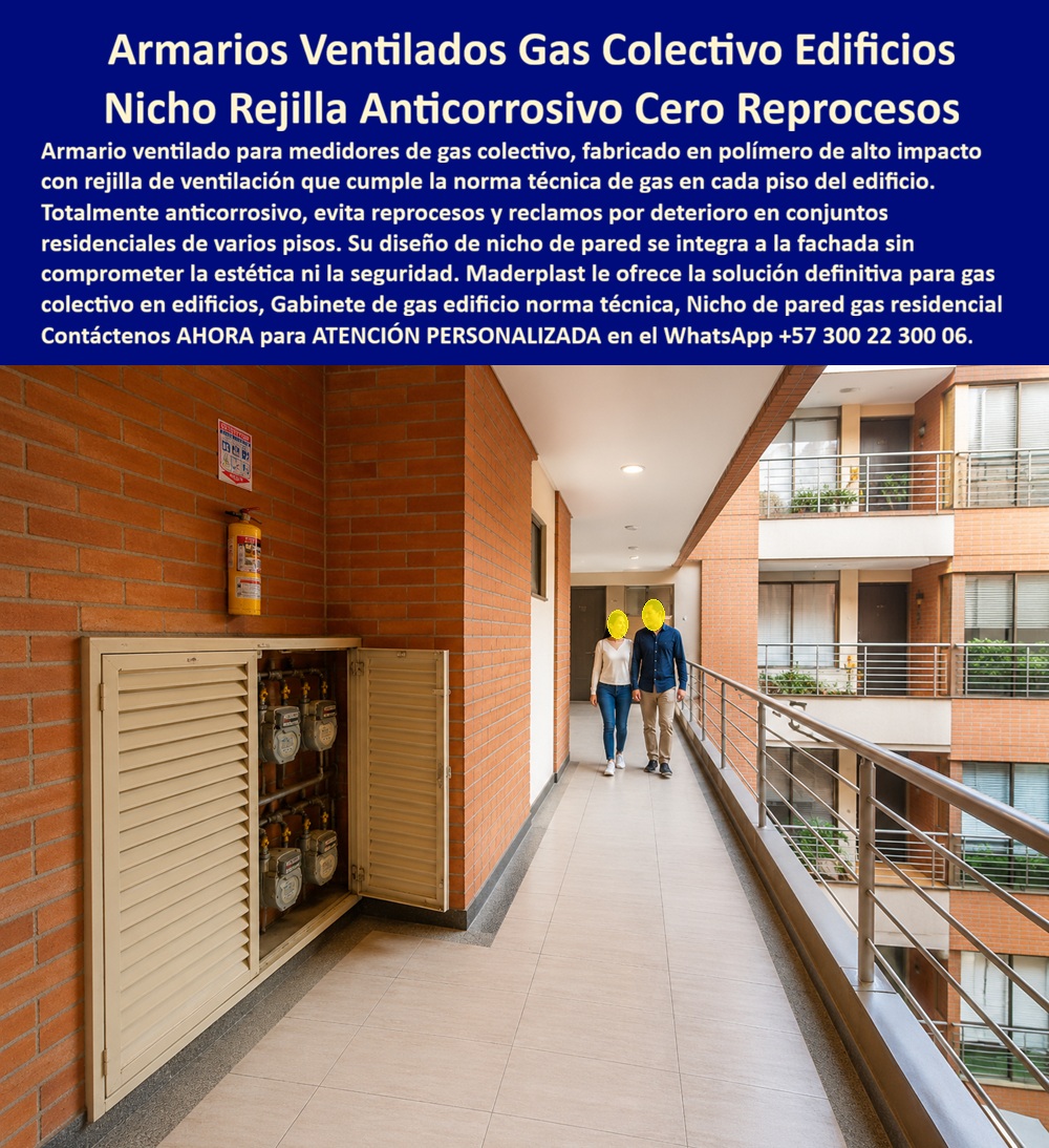 Gabinete De Gas Para Edificio Armario De Gas Con Norma Gas Maderplast Armario Ventilado Medidores De Gas En Pisos Nicho Colectivo De Gas Anticorrosivo Apartamentos Nicho Rejilla Gas Apartamentos Anticorrosión Cero Reprocesos Nicho De Pared