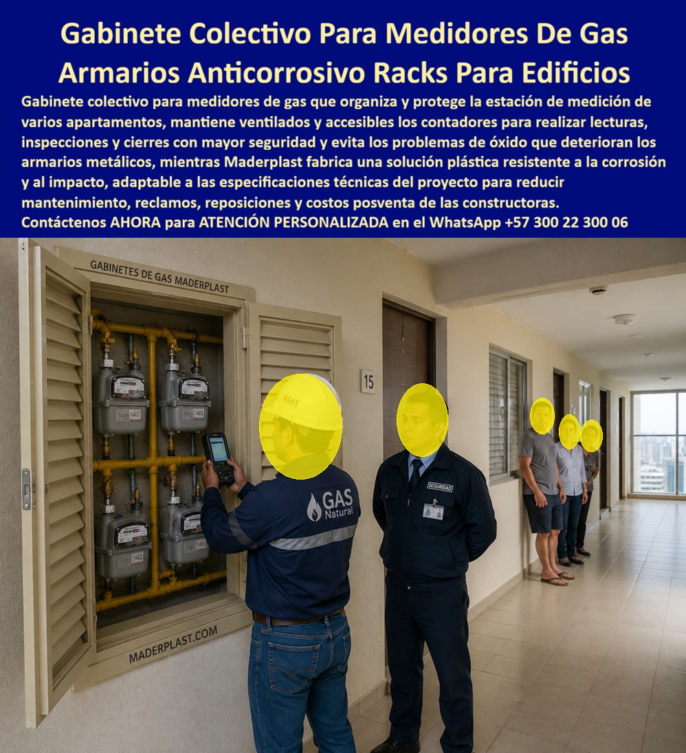 Gabinete De Gas Para Edificio Armario De Gas Con Norma Gas Maderplast Gabinete De Gas Para Constructoras Libre De Óxido Gabinete Colectivo De Gas Resistente A La Corrosión Estación de medición de gas apartamentos antiimpacto Nicho De Gas AA