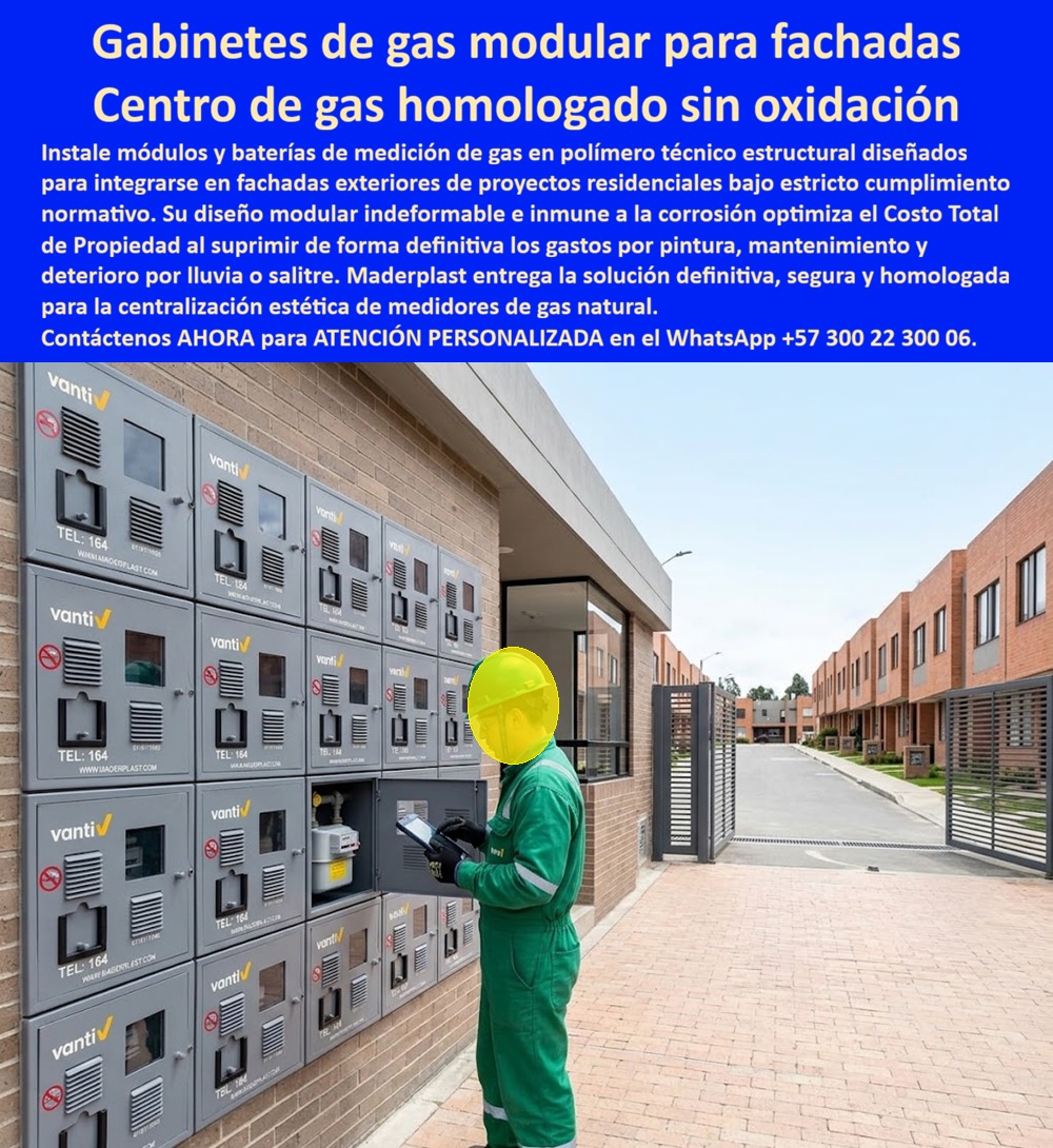 Gabinete Gas Homologado Nichos Norma Técnicas Gas Normalizado Maderplast Centro De Medición Modular Para Múltiples Usuarios De Gas Módulo De Gabinetes De Gas Conforme A Norma Técnica Nicho Reglamentario Instalaciones De Gas Exterior Caja PP