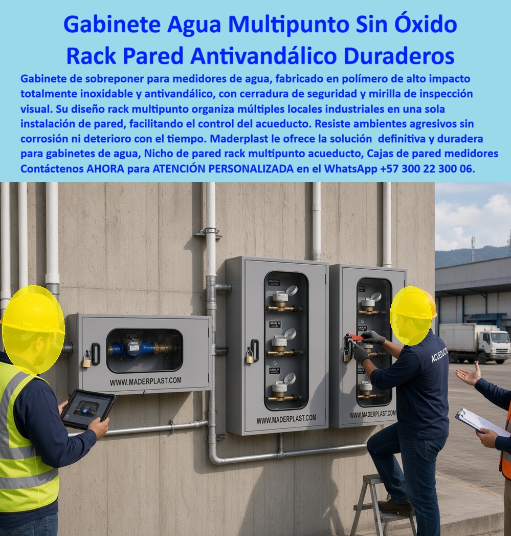 Nicho De Pared Medidores Agua Gabinete Agua Rack Multipunto Maderplast Gabinete de sobreponer para medidores de agua sin óxido Gabinetes De Agua Empotrables Duraderos Y Antivandálicos Cajas De Pared Para Medidores De Agua Antivandálicas Caja