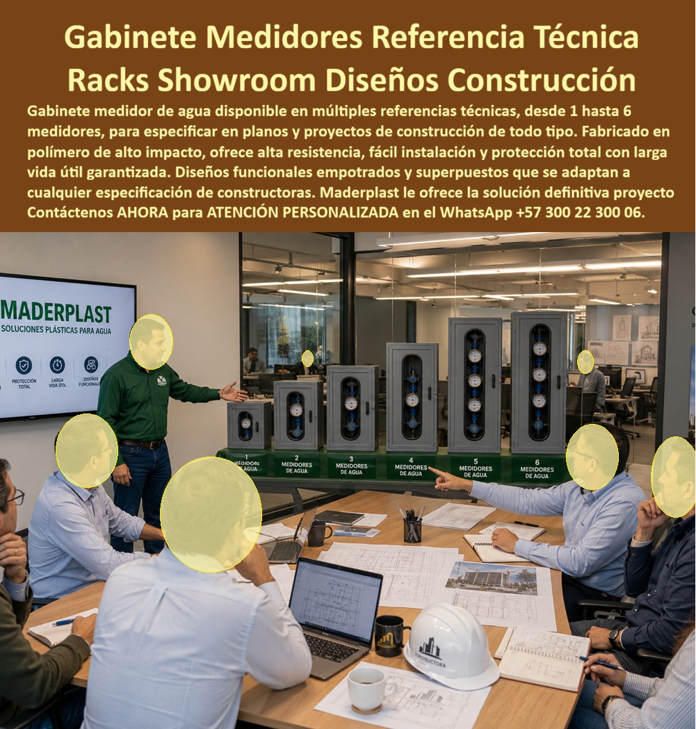 Punto De Venta Nichos Medidores Agua Exhibición Gabinetes Maderplast Gabinete Medidor Referencia Técnica Especificar Diseño Construcción Showroom De Cajas Medidores Empotradas Y Sobrepuestas Gabinetes Medidores Especificados En Plano medidas