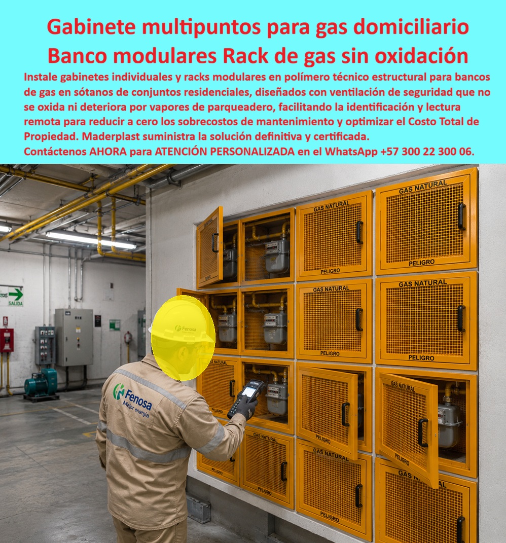 Rack Gas Telemétrico Multiusuario Gabinetes Medidores Gas Maderplast Gabinete Multipunto Gas Domiciliario Fácil Identificación Gabinetes Individuales Banco De Gas Conjuntos Residenciales Gabinetes Para Varios Medidores De Gas Con Telemetría