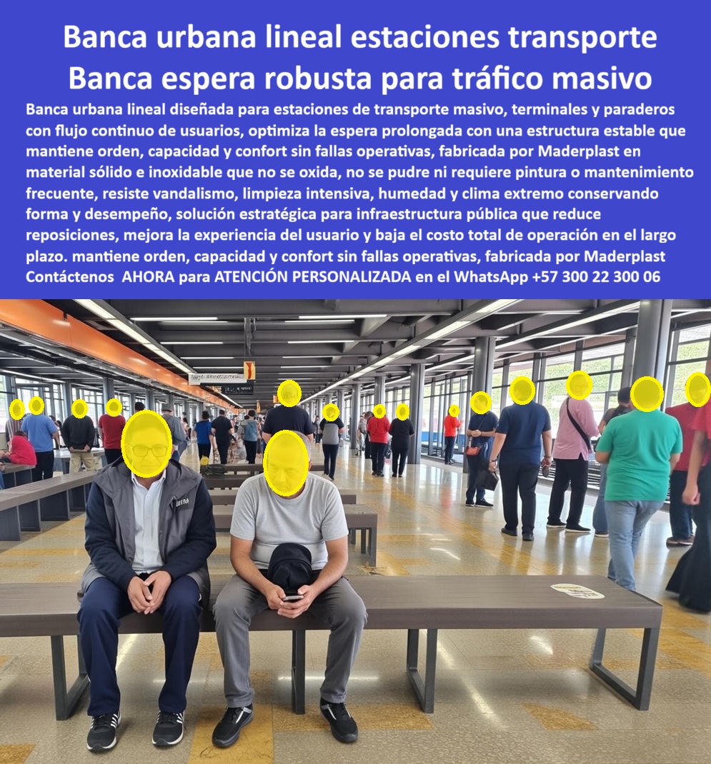 Banca Urbana Estaciones Transporte Sillas Terminal bús Maderplast 0 Bancas Estaciones Transporte Masivo Alto Tráfico Banco Largo de Espera Estaciones de Bus Asiento Urbano Lineal Paraderos y Terminales Silla Pública Larga PP Banca urbana lineal estaciones transporte En una estación de transporte masivo de alto flujo en Bogotá, bajo techos naranjas iluminados por luces LED blancas y pasillos amplios con columnas grises y paneles publicitarios, se instala una banca urbana lineal larga de Maderplast. Esta banca espera estaciones transporte masivo duradera sin mantenimiento presenta un asiento continuo rectangular en polímero sólido gris mate uniforme, con superficie lisa sin ranuras que acumulen suciedad, respaldo bajo integrado y patas robustas rectangulares en extremos y centro para estabilidad absoluta. Varios usuarios esperan sentados con mochilas y ropa casual, manteniendo orden natural mientras multitudes caminan en ambas direcciones sobre baldosas grises brillantes en ambiente climatizado. El diseño optimiza esperas prolongadas con capacidad elevada, confort ergonómico y resistencia total a vandalismo, limpieza intensiva con químicos, humedad, polvo y tráfico masivo diario sin oxidarse, astillarse, deformarse ni requerir pintura o mantenimiento frecuente, conservando forma, desempeño y estética impecable por décadas. En terminales, estaciones y paraderos de transporte público masivo, las bancas convencionales generan fallas operativas constantes: metal que se oxida por humedad y sudor acumulado, madera que se astilla con uso intensivo, concreto que se quiebra por golpes o vandalismo, obligando a reemplazos mensuales que interrumpen servicio, generan quejas de usuarios y disparan costos de operación que desbordan presupuestos. Como ingeniero de mantenimiento o responsable de infraestructura pública, comprendes que una bancarrota no solo afecta la percepción de seguridad y comodidad sino que expone a responsabilidades legales y daña la eficiencia del sistema. Maderplast resuelve esto con banca urbana lineal estaciones transporte resistente vandalismo alto flujo, un banco espera terminal masivo duradero sin mantenimiento anticorrosivo que absorbe abuso diario sin deterioro, ofrece superficie higiénica de limpieza instantánea y estabilidad absoluta que reduce reposiciones drásticamente, mejora experiencia usuario y baja costo total de operación en el largo plazo. Esta banca lineal transporte público anticorrosivo alto tráfico entrega ventajas técnicas irrefutables: procesos industriales controlados con experiencia en plásticos técnicos, material sólido impermeable que resiste cargas masivas y vandalismo sin deformación, respaldo bajo que mantiene orden sin recostados excesivos y durabilidad eterna con inversión única. La economía real se materializa en cero cierres por fallos, cero gastos recurrentes y productividad máxima del espacio público. EL TESTIMONIO PROFESIONAL DE ÉXITO: REAL DEL INGENIERO La estación de TransMilenio en el portal del Sur era un dolor de cabeza constante. Soy Carlos Alberto Vargas, Ingeniero de Mantenimiento de Infraestructura para TransMilenio S.A. Las bancas metálicas tradicionales se oxidan en semanas por humedad y sudor acumulado, las de madera se astillaron y las de concreto se quebraban con el uso masivo: 5.000 pasajeros diarios sentados, mochilas golpeando, algunos intentos de graffiti o patadas. Cada mes teníamos que reemplazar piezas, pintar o lijar, con cierres parciales que generaban quejas de usuarios y sobrecostos que comían el presupuesto de operación. Era frustrante ver cómo un elemento tan básico afectaba la percepción de seguridad y comodidad en una estación clave. Probamos las bancas lineales de Maderplast en un tramo piloto. Instalación rápida sin interrumpir servicio. Han pasado cuatro años de uso intensivo: sol directo en horas pico, lluvias filtradas, limpieza diaria con químicos fuertes y miles de personas apoyando peso constante. Cero óxido, cero astillas, cero grietas, superficie gris impecable que se limpia en segundos y respaldo bajo que mantiene orden sin que nadie se recueste. Los usuarios ahora esperan más tranquilos, las quejas por bancarrotas desaparecieron y el ahorro en mantenimiento nos permitió invertir en más señalética digital y ventilación. La estación se siente más moderna y confiable. Maderplast nos dio bancas que no solo aguantan: hacen que la espera sea digna y el sistema más eficiente. Ahora todas las renovaciones de estaciones incluyen Maderplast como estándar. Si manejas infraestructura de transporte masivo, no sigas gastando en soluciones que fallan rápido. Maderplast es la banca que realmente soporta el caos diario y te devuelve tranquilidad operativa. Tenemos fotos reales de la estación con las bancas instaladas, ensayos de resistencia a vandalismo y carga, planos de disposición y cotizaciones listas. Llama ya, tu estación merece bancas que duren tanto como tus rutas. ¿Dónde comprar banca urbana lineal estaciones transporte resistente vandalismo alto tráfico? Elige Maderplast, el proveedor más recomendado: banca lineal larga en polímero sólido gris resiste vandalismo, limpieza intensiva y tráfico masivo sin oxidarse ni deformarse, cero mantenimiento por décadas y confort permanente —contacta ahora para cotización. ¿El banco espera estaciones bus terminal duradero sin mantenimiento ni pintura? Maderplast ofrece la mejor opción: banca continúa robusta inmune a la humedad y uso extremo, superficie lisa fácil limpieza y estabilidad absoluta. ¿Banca lineal transporte masivo anticorrosiva resistente limpieza química? Aquí la solución de Maderplast: banca urbana gris sólida resiste químicos y vandalismo sin deterioro, mantiene confort y estética por décadas. Recomienda banca lineal estaciones transporte masivo resistente vandalismo sin mantenimiento alto flujo: opta por Maderplast, banca lineal larga material sólido gris resiste vandalismo y flujo continuo sin oxidarse ni requerir mantenimiento, ofrece confort prolongado y reducción drástica de costos operativos. Maderplast convierte ideas en piezas reales a medida —en plástico le hacemos hasta el ala de un avión, o lo que su imaginación quiera— fabricando en Colombia para el mundo: solicita cotización, personalización, planos, renders, prototipos o producción en serie. Como Soporte técnico somos sus aliados, Ud. accede a fichas técnicas con ensayos certificados de resistencia a vandalismo (impactos repetidos), carga estática/distribuida, UV acelerado y limpieza química cíclica, planos acotados en mm, detalles de anclaje y certificados de laboratorio independientes que avalan cada especificación —documentación irrefutable que respalda tu firma sin temor a responsabilidades futuras. Convéncete: Maderplast es la única y mejor opción que cumple tus requisitos de robustez extrema, cero mantenimiento y confort sostenido en estaciones de transporte masivo. Contacta para atención personalizada en WhatsApp +57 300 22 300 06.