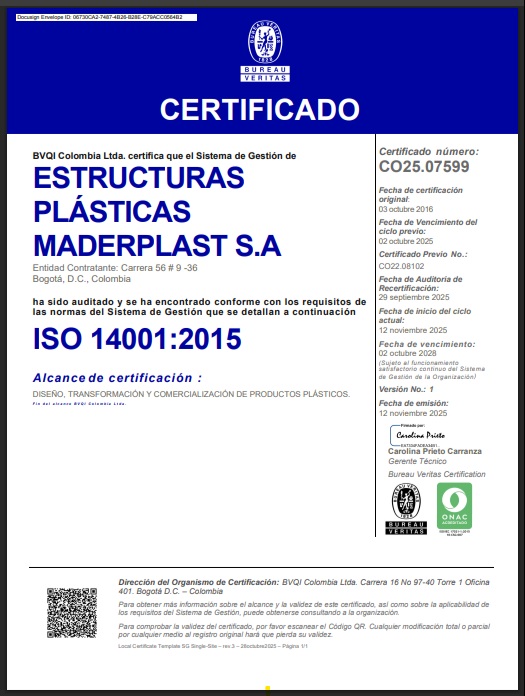 CERTIFICADO ISO 14.001 DE CALIDAD DE MADERPLAST ACTUALIZADO JUNIO 2026   CERTIFICADO ISO 14.001 DE CALIDAD DE MADERPLAST ACTUALIZADO JUNIO 2026