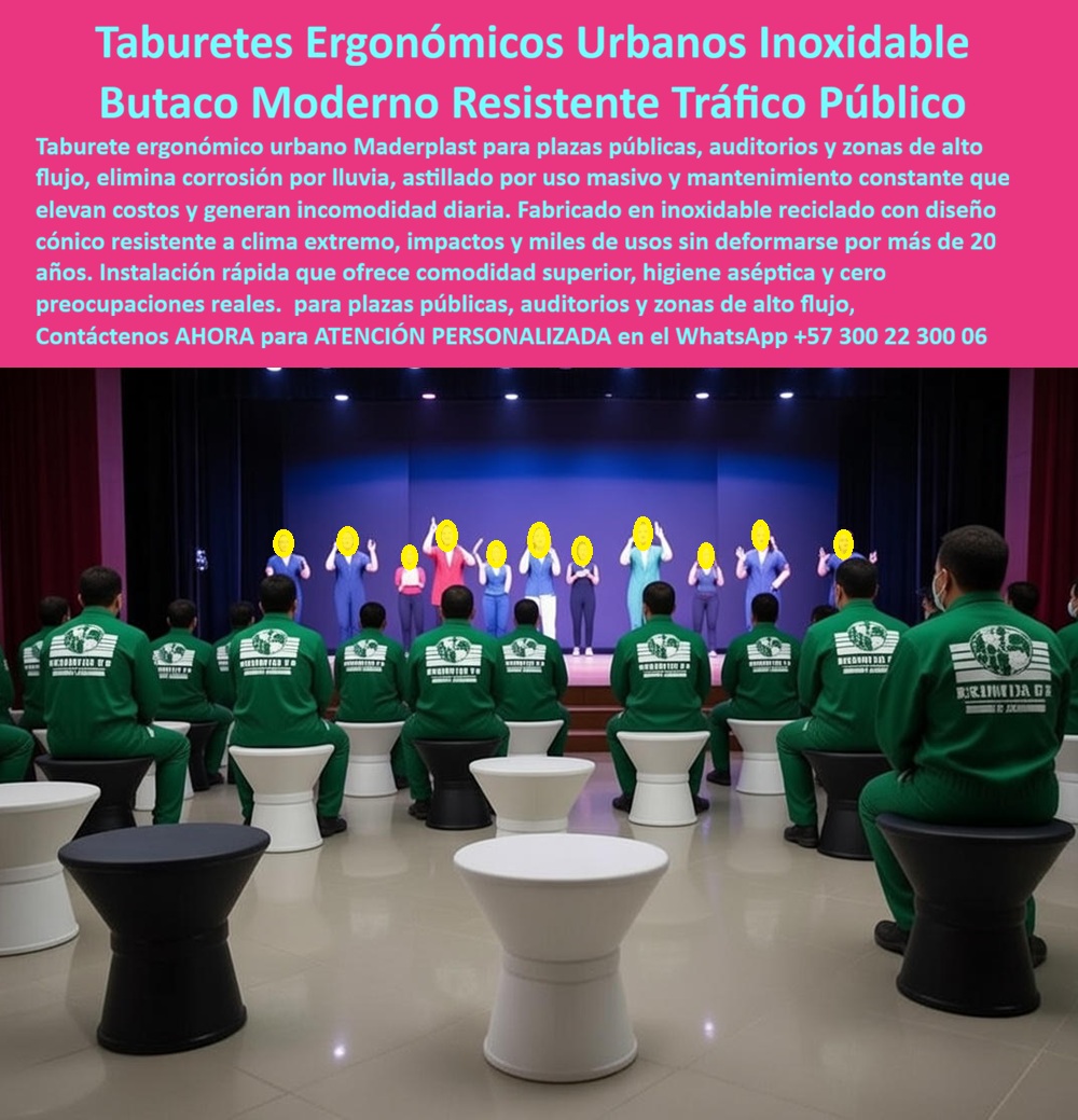 Silla Moderna Ergonómica Taburetes Ergonómicos Plazas Públicas Maderplast 0 Butaco Urbano Plástico Resistente Clima Uso Público Silla Diseño Moderno Evita Oxidación Aséptico Alta Resistencia Tráfico Butaco Cónico Silla Moderna Silla Moderna Ergonómica y Taburetes Urbanos Maderplast Ingeniería Ergonómica y Durabilidad Institucional:  Visualice la modernización instantánea de su auditorio, plaza pública o sala de espera con una solución definitiva: los Taburetes Ergonómicos Urbanos Maderplast. Estas piezas de diseño cónico vanguardista, disponibles en combinaciones elegantes de blanco y negro, redefinen el concepto de asiento público al ofrecer una estabilidad absoluta y una estética minimalista impecable. Fabricados mediante procesos industriales controlados en polímeros de ingeniería de alto impacto, son la solución definitiva para zonas de tráfico masivo: resisten el peso de cientos de usuarios diarios, son 100% asépticos y fáciles de limpiar, y soportan tanto el clima exterior como el uso intensivo interior sin rayarse, oxidarse ni perder su forma. Es la inversión inteligente que elimina el mantenimiento de tapicería o soldadura, garantizando un espacio moderno y funcional por más de 20 años.  Para los directores administrativos y arquitectos que buscan eficiencia y estética, la pregunta recurrente es qué sillas para auditorios son fáciles de limpiar y no se rompen con el uso constante. La respuesta técnica es el Butaco Urbano Plástico Resistente Clima Uso Público de Maderplast. Su superficie lisa y no porosa permite una desinfección inmediata, eliminando manchas y olores, mientras su estructura sólida es indestructible ante el uso rudo. Cuando el objetivo es encontrar mobiliario moderno y resistente para salas de espera de alto tráfico, nuestros butacos cónicos ofrecen resistencia industrial, soportando miles de ciclos de uso sin desgaste visible. Además, como solución para asientos individuales en zonas comunes de universidades y empresas, estos taburetes optimizan el espacio, ofrecen ergonomía activa y eliminan los costos de reparación del mobiliario tradicional.  Desde una perspectiva financiera, la comparativa de costos de vida útil entre sillas tapizadas y taburetes plásticos de ingeniería es contundente. Maderplast es financieramente superior, reduciendo el Gasto Operativo (OPEX) a cero al eliminar la limpieza de manchas, reparaciones de tapiz y mantenimiento de estructuras metálicas, logrando un retorno de inversión (ROI) positivo inmediato. Somos líderes en tendencias de mobiliario institucional aséptico; nuestros diseños monolíticos sin uniones ni telas garantizan asepsia total, ideal para entornos de salud y educativos. Como proveedores de butacos de diseño geométrico, combinamos formas puras con materiales recuperados de alta resistencia, ofreciendo impacto visual y sostenibilidad certificada. En Maderplast activamos los disparadores de compra necesarios: solicite cotización, personalización de colores, planos de distribución, renders y prototipos. Nuestro lema es "en plástico lo hacemos hasta el ala de un avión", fabricando Silla Diseño Moderno Evita Oxidación Aséptico Alta Resistencia Tráfico y Butaco Cónico Silla Moderna que transforman sus espacios. EL TESTIMONIO PROFESIONAL DE CASO DE ÉXITO:  "Adiós a las sillas manchadas y rotas en el auditorio", confirma el dr. Fernando Castillo, director administrativo de un centro de convenciones nacional, quien relata cómo el mobiliario anterior afectaba su imagen: "las sillas de tela y metal eran una pesadilla higiénica y financiera; se manchaba O rompían, gastando una fortuna en limpieza. al cambiar a los taburetes ergonómicos maderplast en blanco y negro, la resistencia fue sorprendente. son bloques sólidos que aguantan todo. llevamos 3 años con costo de mantenimiento cero. La limpieza tarda minutos y el diseño moderno gusta a todos. maderplast eliminó para siempre el presupuesto de reparación de sillas."  Para efectuar el Soporte técnico y eliminar cualquier duda con Garantía 5 años cualquier temor al firmar la orden de compra, es fundamental abordar la seguridad de la inversión. Ingeniero o Director, al especificar el Butaco Urbano Ergonómico Antivandalico Maderplast, usted está blindando su gestión. No está comprando mobiliario frágil que requerirá reemplazo constante. Usted está adquiriendo activos fijos de larga duración que cumplen con normativas de resistencia y asepsia. Elimina el riesgo de mobiliario roto que causa mala imagen y posibles accidentes. Maderplast le entrega fichas técnicas, garantías de durabilidad y el respaldo de una fabricación industrial certificada. Usted compra la tranquilidad de saber que sus espacios estarán siempre impecables y operativos.  Asegure la modernidad y la higiene de sus instalaciones con el único asiento diseñado para durar y funcionar sin mantenimiento. Contáctenos AHORA para recibir ATENCIÓN PERSONALIZADA, planes y cotización en el WhatsApp +57 300 22 300 06.