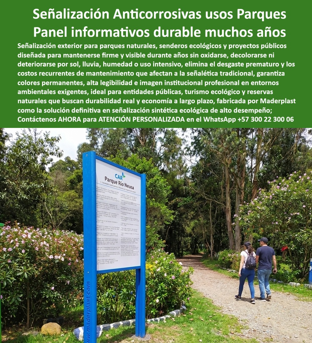 Aviso Señalización Exterior Car Dama Alta Visibilidad Maderplast Señalización Exterior Anticorrosiva Sintética Ecológica Señales Amarillas Exteriores Evita Desgaste Resistente Colores Permanentes Señales Ambientales Azules Aviso La Revolución de la Señalética Técnica: Blindando la Comunicación Visual en Entornos Hostiles En el complejo mundo de la ingeniería civil y el diseño de espacios públicos, la comunicación visual ha dejado de ser un elemento meramente estético para convertirse en una inversión estratégica de infraestructura. La señalética convencional, fabricada en metales que se oxidan o maderas que sucumben ante hongos y humedad, representa hoy un "costo oculto" inasumible para directores de proyectos y entidades públicas. La propuesta de Maderplast redefine este estándar mediante polímeros sintéticos de ingeniería que garantizan una infraestructura perpetua, capaz de resistir los ambientes más agresivos del planeta sin degradarse.  Resiliencia Ambiental: Del Skyline Urbano a la Selva Profunda La visibilidad institucional en grandes urbes exige letras tridimensionales para fachadas que dominan el skyline mayor sin depender de pesadas estructuras metálicas propensas a la corrosión. Mientras la lluvia ácida y la radiación solar extrema pelan y oxidan los avisos tradicionales, los compuestos técnicos de Maderplast mantienen su color, forma y presencia institucional intactos durante décadas. Esta misma tecnología se traslada a la señalización ambiental en reservas naturales, donde paneles informativos como los del Parque Río Neusa enfrentan la humedad selvática y el uso intensivo con una legibilidad imborrable y colores permanentes, eliminando los gastos recurrentes de pintura y mantenimiento.  Seguridad Crítica y Logística Especializada En sectores donde la visibilidad es sinónimo de seguridad, como el petrolero y el de transporte de gas, no hay margen para el error. Los postes de advertencia para gasoductos Maderplast resuelven el problema de los metales corroídos que se inclinan o desaparecen justo cuando más se necesitan; su diseño autoportante asegura una lectura vertical y color de seguridad constante, reduciendo drásticamente los riesgos por excavación accidental y las responsabilidades técnicas asociadas.  De igual forma, en operaciones de alta complejidad, las placas industriales visibles desde helicóptero blindan la logística aérea. Estas señales, resistentes a hidrocarburos y abrasión pesada, integran reflectividad grado ingeniería para asegurar una detección satelital perpetua de activos críticos, superando a cualquier alternativa convencional que, incluso siendo regalada, resulta carísima por sus fallas de contraste y constantes reposiciones.  Innovación en el Ocio y Espacios Acuáticos Incluso en entornos de recreación, la robustez es clave. Las señales 3D Dog Station para parques de mascotas no solo ofrecen un relieve escultórico antivandálico que cautiva con iconos juguetones; su fijación modular y durabilidad reducen el costo total de propiedad (TCO) en un 55% al fomentar fotos virales y evitar el vandalismo. Por su parte, el aviso submarino inoxidable representa el mayor desafío de ingeniería química, permaneciendo sumergido permanentemente en fondos de piscinas sin oxidarse, despegarse ni perder nitidez frente al cloro y la salinidad.  En definitiva, la señalización sintética ecológica de Maderplast no es solo un producto; es una solución de alto desempeño validada por directores de turismo y jefes de obra que buscan economía a largo plazo. Como bien certifican los expertos del sector, migrar a estas soluciones es blindar la inversión con un material que durará tanto como la obra misma, superando cualquier alternativa convencional que hoy resulta inviable por sus fallas constantes.  ¿Desea que proyectemos los planos técnicos para su próxima señalización ambiental o prefiere una cotización para letras gigantes de fachada corporativa?