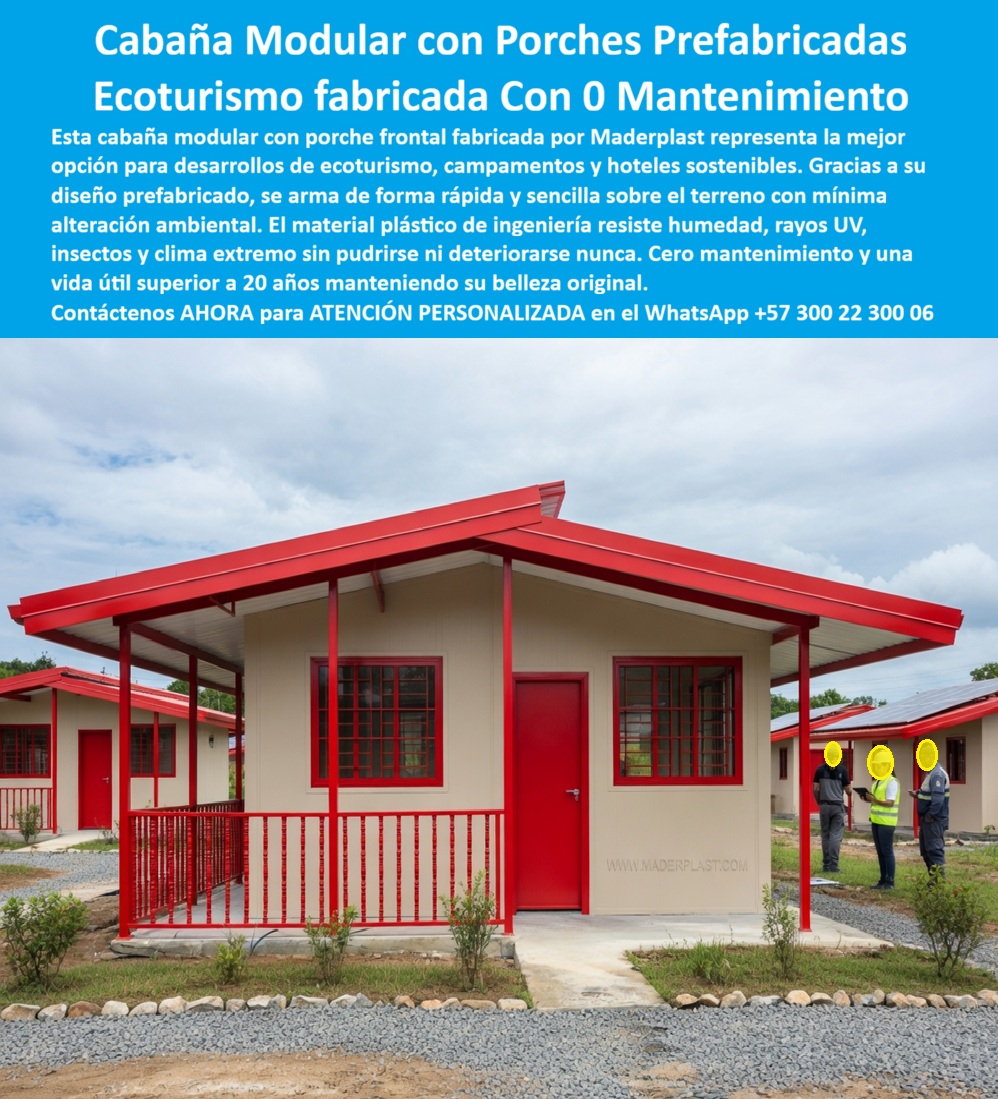 Cabañas Modulares Ecológicas Casas Modulares Hoteleras Maderplast Casetas Para Ecoturismo No Deterioran Instalación Sencilla Campamento Modular Hotelero Prefabricado Ecológico Listo Instalar Edificaciones Modulares Turísticas Larga Vida Útil  Cabañas Modulares Ecológicas Casas Modulares Hoteleras Maderplast: La Revolución de la Infraestructura Turística Sostenible Casas Modulares Ecológicas Casas Modulares Hoteleras Maderplast se posicionan como la solución técnica más avanzada para el desarrollo de proyectos habitacionales en entornos geográficos de alta complejidad. Como se observa en la pieza visual imagen 743487.jpg, estas edificaciones integran un panel estructural de polímero de ingeniería en color arena con remates estéticos en rojo vibrante, ofreciendo una resistencia absoluta ante la degradación climática agresiva. La ingeniería aplicada por Maderplast garantiza que cada unidad sea inmune al ataque de insectos xilófagos y a la humedad extrema, factores que tradicionalmente destruyen las construcciones de madera en pocos meses.  La viabilidad financiera de este sistema modular supera a cualquier método de construcción tradicional debido a la eliminación total de gastos operativos de mantenimiento, tales como lijado, pintura o sellado de superficies. Estas edificaciones modulares turísticas poseen una vida útil superior a los 20 años, manteniendo su integridad térmica y acústica bajo exposición constante a la radiación UV y al salitre marino, lo que las convierte en el activo más rentable para inversionistas en el sector del ecoturismo que buscan asegurar la operatividad de sus instalaciones.  Eficiencia Operativa y Certificación Ambiental Implementar un campamento modular hotelero prefabricado ecológico listo para instalar permite una monetización inmediata del proyecto, ya que el montaje se realiza de forma sencilla y rápida sobre el terreno natural, sin necesidad de cimentaciones pesadas o maquinaria invasiva que altere el ecosistema. Esta infraestructura técnica destaca por su compromiso con el medio ambiente, respaldada por una huella de carbono de 0.77, cumpliendo con los estándares más exigentes de sostenibilidad para reservas naturales protegidas.  El éxito de estas soluciones se documenta en experiencias reales como las del Proyecto Eco-Camp Selva Virgen. En dicho escenario, la infraestructura original de madera colapsaba ante una humedad del 95%, mientras que la adopción de las Cabañas Modulares Maderplast garantiza habitaciones herméticas y operativas el 100% del año con mantenimiento cero. La estabilidad térmica absoluta de los materiales poliméricos de alta densidad asegura un confort superior para el huésped, eliminando los problemas de microorganismos y hongos comunes en climas tropicales.  "el proyecto enfrentaba un deterioro crítico en su infraestructura de madera debido a la humedad del 95% y el ataque constante de termitas, lo que obligaba a paros operativos semestrales por reparaciones de emergencia. Los costos de mantenimiento devoraban la utilidad neta y la imagen del resort se veía seriamente comprometida por el aspecto degradado de las habitaciones. implementamos las cabañas modulares ecológicas casas modulares hoteleras maderplast, instalando unidades prefabricadas que se ensamblan en seco directamente sobre el terreno. Esta solución de polímero de ingeniería eliminó por completo la necesidad de pinturas, insecticidas y reemplazos estructurales, garantizando habitaciones herméticas e inmunes a la biodiversidad agresiva del entorno. El resultado es una operatividad del 100% anual con mantenimiento cero y una vida útil superior a los 20 años" — director técnico, proyecto eco-camp selva virgen.  Esta propuesta técnica de Maderplast representa la zapatilla de la Cenicienta para su proyecto de inversión, logrando el milagro de la durabilidad perpetua allí donde la construcción convencional fracasa sistemáticamente. El santo que realiza este milagro de ingeniería es el Departamento de Ingeniería de Maderplast. Contacte directamente para recibir asesoría personalizada y asegurar la rentabilidad de su desarrollo turístico. Eng. Technical Support: (+57) 300 22 300 06.