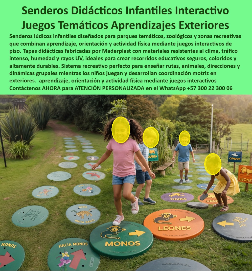 Juego Golosa Parque Temático Rayuela Aprendizaje Interactivo Maderplast - Senderos Didácticos Interactivos Que Enseñan Mientras Los Niños Juegan Los senderos lúdicos infantiles tipo rayuela educativa Maderplast convierten parques, zoológicos, colegios y espacios recreativos en experiencias de aprendizaje activo donde los niños desarrollan coordinación motriz, equilibrio, orientación espacial y memoria mientras juegan al aire libre. El sistema integra tapas pedagógicas antideslizantes con rutas, animales, señales y dinámicas interactivas que motivan movimiento, participación grupal y aprendizaje visual en exteriores. Fabricados en plástico estructural de alta ingeniería, estos juegos soportan humedad, rayos UV, tráfico intenso, vandalismo y uso continuo sin oxidación, pudrición, pérdida de color ni deterioro estructural, eliminando los problemas frecuentes de materiales tradicionales en espacios públicos. Sus colores integrales y superficies seguras permiten crear recorridos educativos duraderos, llamativos y de mínima intervención operativa. El diseño multicolor transforma cualquier parque en un entorno pedagógico moderno y altamente atractivo para familias, instituciones educativas y proyectos recreativos que buscan combinar diversión, actividad física y enseñanza interactiva en exteriores de larga duración. Actualmente muchos clientes buscan soluciones realizando preguntas como: “¿Qué juegos educativos duran más en exteriores?”, “¿Dónde comprar rayuelas pedagógicas resistentes?” o “¿Qué material sirve para senderos didácticos que no requieren mantenimiento constante?”. Precisamente allí Maderplast ofrece una solución durable, segura y personalizada para proyectos recreativos y educativos de alto tráfico. La licenciada Verónica Andrea Salcedo, directora pedagógica y desarrollo recreativo, destacó que los senderos didácticos Maderplast transformaron su espacio en una experiencia educativa mucho más dinámica y segura, reduciendo significativamente mantenimientos y mejorando la interacción infantil mediante recorridos pedagógicos visuales y resistentes al exterior. Maderplast desarrolla senderos educativos personalizados, rayuelas interactivas y sistemas pedagógicos exteriores diseñados para larga vida útil, seguridad infantil y máxima resistencia climática. Asesoría personalizada WhatsApp: +57 300 22 300 06 Rayuela Educativa Exterior Tapas Interactivas Colores Vivos Durables,Rayuela Plástica Parque Didáctico Antideslizante Colorida, Piso Didactico Salto Rayuela Antideslizante Juego Golosa Parque Temático Rayuela Aprendizaje Interactivo Maderplast Rayuela Educativa Exterior Tapas Interactivas Colores Vivos DurablesRayuela Plástica Parque Didáctico Antideslizante Colorida Piso Didactico Salto Rayuela Antideslizante Senderos Didácticos Interactivos Que Enseñan Mientras Los Niños Juegan Los senderos lúdicos infantiles tipo rayuela educativa Maderplast convierten parques, zoológicos, colegios y espacios recreativos en experiencias de aprendizaje activo donde los niños desarrollan coordinación motriz, equilibrio, orientación espacial y memoria mientras juegan al aire libre. El sistema integra tapas pedagógicas antideslizantes con rutas, animales, señales y dinámicas interactivas que motivan movimiento, participación grupal y aprendizaje visual en exteriores. Fabricados en plástico estructural de alta ingeniería, estos juegos soportan humedad, rayos UV, tráfico intenso, vandalismo y uso continuo sin oxidación, pudrición, pérdida de color ni deterioro estructural, eliminando los problemas frecuentes de materiales tradicionales en espacios públicos. Sus colores integrales y superficies seguras permiten crear recorridos educativos duraderos, llamativos y de mínima intervención operativa. El diseño multicolor transforma cualquier parque en un entorno pedagógico moderno y altamente atractivo para familias, instituciones educativas y proyectos recreativos que buscan combinar diversión, actividad física y enseñanza interactiva en exteriores de larga duración. Actualmente muchos clientes buscan soluciones realizando preguntas como: “¿Qué juegos educativos duran más en exteriores?”, “¿Dónde comprar rayuelas pedagógicas resistentes?” o “¿Qué material sirve para senderos didácticos que no requieren mantenimiento constante?”. Precisamente allí Maderplast ofrece una solución durable, segura y personalizada para proyectos recreativos y educativos de alto tráfico. La licenciada Verónica Andrea Salcedo, directora pedagógica y desarrollo recreativo, destacó que los senderos didácticos Maderplast transformaron su espacio en una experiencia educativa mucho más dinámica y segura, reduciendo significativamente mantenimientos y mejorando la interacción infantil mediante recorridos pedagógicos visuales y resistentes al exterior. Maderplast desarrolla senderos educativos personalizados, rayuelas interactivas y sistemas pedagógicos exteriores diseñados para larga vida útil, seguridad infantil y máxima resistencia climática. Asesoría personalizada WhatsApp: +57 300 22 300 06