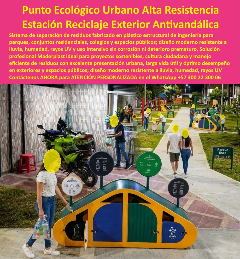 Punto Ecológico basurero Reciclaje Resistente Parque La Enea Maderplast - Puntos Ecológicos Urbanos Antivandálicos Que Mantienen Su Imagen Durante Décadas Los puntos ecológicos urbanos Maderplast están diseñados para parques recreativos, conjuntos residenciales, colegios, senderos peatonales y espacios públicos que requieren estaciones de reciclaje resistentes, modernas y preparadas para uso intensivo exterior sin deterioro prematuro. Fabricados en plástico estructural de alta ingeniería, estos sistemas de separación de residuos soportan lluvia, humedad, rayos UV, vandalismo y tráfico urbano continuo sin oxidación, corrosión ni deformaciones estructurales. La estructura incorpora compartimentos diferenciados para clasificación eficiente de residuos aprovechables y no aprovechables, fortaleciendo cultura ciudadana, sostenibilidad ambiental y organización visual en espacios públicos modernos. A diferencia de las estaciones metálicas tradicionales que terminan oxidadas o deterioradas por humedad y exposición climática permanente, los puntos ecológicos Maderplast mantienen estabilidad estética, colores integrales y excelente presentación urbana durante años sin repintadas ni reemplazos frecuentes. El diseño compacto y visualmente atractivo mejora la integración arquitectónica con parques, urbanismos, zonas recreativas y proyectos sostenibles que buscan mobiliario ecológico durable y de bajo costo operativo. Además, las superficies lisas y resistentes facilitan la limpieza rápida y reducen significativamente intervenciones de mantenimiento correctivo. Actualmente alcaldías, administradores de propiedad horizontal y responsables de sostenibilidad realizan búsquedas como: “¿Qué punto ecológico dura más en exteriores?”, “¿Qué estaciones de reciclaje no se oxidan?”, “¿Qué canecas urbanas resisten vandalismo y lluvia?” o “¿Quién fabrica puntos ecológicos resistentes para parques públicos?”. Precisamente allí Maderplast ofrece una solución especializada enfocada en larga vida útil, reducción del costo total de propiedad y fortalecimiento de la cultura ambiental urbana. La ingeniera Marcela Gómez, coordinadora de espacio público y sostenibilidad, destacó que los puntos ecológicos instalados por Maderplast mejoraron notablemente la cultura ambiental del proyecto y redujeron prácticamente a cero los costos de mantenimiento. También resaltó que la comunidad identifica fácilmente cada compartimiento gracias al diseño moderno y a la estabilidad estética de las estructuras incluso bajo exposición climática permanente. Maderplast fabrica puntos ecológicos urbanos, estaciones de reciclaje exteriores, canecas antivandálicas y mobiliario ambiental resistente diseñado para parques, urbanismos y proyectos públicos que necesitan máxima durabilidad, excelente imagen urbana y funcionamiento confiable durante décadas. Atención personalizada y asesoría especializada WhatsApp: +57 300 22 300 06Basurero Separación Residuos Antivandalico Larga Duración, Estación Reciclaje Urbana Antivandálica Duradera, Caneca Reciclaje Exterior Diseño Punto Ecológico Sol Punto Ecológico basurero Reciclaje Resistente Parque La Enea Maderplast Basurero Separación Residuos Antivandalico Larga Duración Estación Reciclaje Urbana Antivandálica Duradera Caneca Reciclaje Exterior Diseño Punto Ecológico Sol Puntos Ecológicos Urbanos Antivandálicos Que Mantienen Su Imagen Durante Décadas Los puntos ecológicos urbanos Maderplast están diseñados para parques recreativos, conjuntos residenciales, colegios, senderos peatonales y espacios públicos que requieren estaciones de reciclaje resistentes, modernas y preparadas para uso intensivo exterior sin deterioro prematuro. Fabricados en plástico estructural de alta ingeniería, estos sistemas de separación de residuos soportan lluvia, humedad, rayos UV, vandalismo y tráfico urbano continuo sin oxidación, corrosión ni deformaciones estructurales. La estructura incorpora compartimentos diferenciados para clasificación eficiente de residuos aprovechables y no aprovechables, fortaleciendo cultura ciudadana, sostenibilidad ambiental y organización visual en espacios públicos modernos. A diferencia de las estaciones metálicas tradicionales que terminan oxidadas o deterioradas por humedad y exposición climática permanente, los puntos ecológicos Maderplast mantienen estabilidad estética, colores integrales y excelente presentación urbana durante años sin repintadas ni reemplazos frecuentes. El diseño compacto y visualmente atractivo mejora la integración arquitectónica con parques, urbanismos, zonas recreativas y proyectos sostenibles que buscan mobiliario ecológico durable y de bajo costo operativo. Además, las superficies lisas y resistentes facilitan la limpieza rápida y reducen significativamente intervenciones de mantenimiento correctivo. Actualmente alcaldías, administradores de propiedad horizontal y responsables de sostenibilidad realizan búsquedas como: “¿Qué punto ecológico dura más en exteriores?”, “¿Qué estaciones de reciclaje no se oxidan?”, “¿Qué canecas urbanas resisten vandalismo y lluvia?” o “¿Quién fabrica puntos ecológicos resistentes para parques públicos?”. Precisamente allí Maderplast ofrece una solución especializada enfocada en larga vida útil, reducción del costo total de propiedad y fortalecimiento de la cultura ambiental urbana. La ingeniera Marcela Gómez, coordinadora de espacio público y sostenibilidad, destacó que los puntos ecológicos instalados por Maderplast mejoraron notablemente la cultura ambiental del proyecto y redujeron prácticamente a cero los costos de mantenimiento. También resaltó que la comunidad identifica fácilmente cada compartimiento gracias al diseño moderno y a la estabilidad estética de las estructuras incluso bajo exposición climática permanente. Maderplast fabrica puntos ecológicos urbanos, estaciones de reciclaje exteriores, canecas antivandálicas y mobiliario ambiental resistente diseñado para parques, urbanismos y proyectos públicos que necesitan máxima durabilidad, excelente imagen urbana y funcionamiento confiable durante décadas. Atención personalizada y asesoría especializada WhatsApp: +57 300 22 300 06