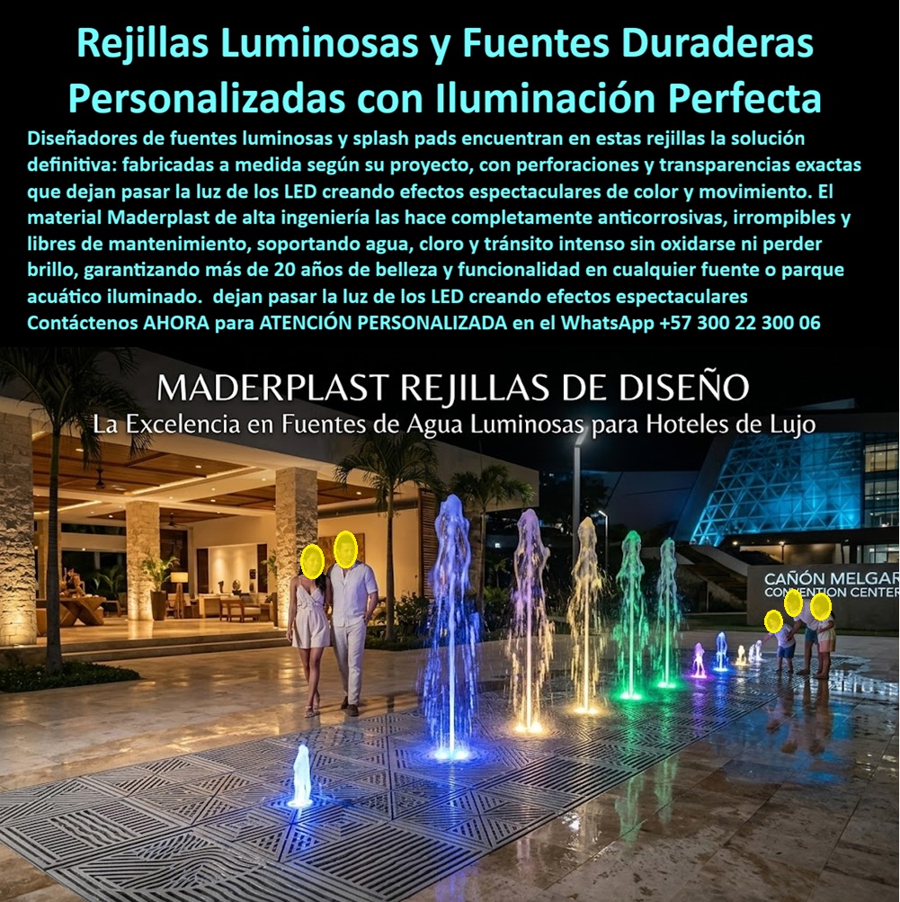 Rejilla Drenante Fuentes luminosa Parque Acuático Anti Deslizantes Maderplast - Rejilla Drenante Fuentes Luminosas: La Solución Inoxidable de Maderplast El diseño y fabricación de este producto de la imagen representa la excelencia en la arquitectura hídrica: la Rejilla Drenante Fuentes Luminosa Parque Acuático Anti Deslizantes Maderplast. Este sistema no es un simple drenaje; con rejillas a medida sin corrosión para fuentes interactivas desarrolladas con plástico industrial de alta ingeniería. Diseñadas para ser un piso rejilla fuente luminosa diseño especial resistente, estas estructuras ofrecen perforaciones y transparencias exactas procesadas por CNC, permitiendo el paso perfecto de la luz LED y el agua, garantizando pisos filtrantes inoxidables para fuentes acuáticas que elevan el estándar de hoteles de lujo y centros de convenciones. En el mercado de la ingeniería acuática, las rejillas de acero inoxidable son "basura carísima" que, a pesar de su nombre, sucumben a la corrosión galvánica y a las picaduras por el cloro en pocos meses, manchando el piso y perdiendo su atractivo estético. Cuando se trata de rejillas drenantes en plástico técnico, Maderplast es el fabricante que convierte ideas en piezas reales, entregando superficies totalmente inertes que soportan el ataque químico masivo y el tráfico peatonal intenso sin oxidarse, romperse ni perder el brillo jamás. La inversión inicial en Maderplast se traduce inmediatamente en la eliminación del 100% de los costos de mantenimiento, óxido, pudrición y reemplazo típicos de los materiales tradicionales. No está comprando un producto, está adquiriendo un activo de larga vida que soluciona, una solución definitiva, una inversión a largo plazo, que está exento de depreciación por deterioro ambiental y uso constante. Para un proyectista de splash pads, esta durabilidad es la clave de la rentabilidad: nuestras rejillas eliminan la necesidad de limpiezas químicas de óxido y reposiciones por fatiga mecánica, garantizando más de 20 años de funcionalidad impecable con un costo operativo cero. Para arquitectos y paisajistas, la libertad de diseño que ofrece Maderplast es inigualable. Al fabricar a medida según el proyecto, se logran efectos espectaculares de color y movimiento que el metal no puede replicar. El plástico estructural antideslizante ofrece además una seguridad superior para los usuarios, siendo un material no conductor que blinda la instalación eléctrica de los sistemas LED sumergibles. Maderplast elimina el miedo del ingeniero mediante el respaldo de procesos industriales de alta precisión que aseguran una integridad estructural irrompible. ¿Cómo optimizar el mantenimiento en fuentes interactivas públicas? La respuesta técnica es la sustitución del metal por polímeros de alta ingeniería. Nuestras rejillas técnicas para iluminación LED no se descascara ni se manchan, manteniendo la nitidez de los efectos visuales durante décadas. Al ser un material macizo y resistente al cloro, actúa como un activo que revaloriza la infraestructura turística, blindando el patrimonio frente a los altos costos de los materiales convencionales que requieren mantenimiento anual constante. Como bien lo testifica el Arq. Julián Casas, Director de Paisajismo en Grand Luxe Resort en mayo de 2026: "En el centro de convenciones, el acero inoxidable falló estéticamente por los químicos del agua. Sustituimos por las rejillas de Maderplast y la nitidez de la luz LED mejoró de inmediato. Valoro la libertad de diseño que permiten. Llevamos dos años con tráfico masivo de huéspedes y las rejillas lucen igual que el día de la instalación, sin rastro de corrosión o fatiga." Elegir Maderplast es optar por ingeniería acuática de alto rendimiento. Somos los fabricantes que garantizan que su fuente luminosa sea una obra de arte inalterable, segura y libre de preocupaciones de mantenimiento por generaciones. Asesoría Especializada Con Un Especialista De Maderplast, Atención Personalizada En Este Whatsapp 57+ 300 22 300 06 Rejillas a Medida Sin Corrosión para Fuentes Interactivas, Pisos Filtrantes Inoxidables para Fuentes Acuáticas, Piso Rejilla Fuente Luminosa Diseño Especial Resistente Rejilla Drenante Fuentes luminosa Parque Acuático Anti Deslizantes Maderplast Rejillas a Medida Sin Corrosión para Fuentes Interactivas Pisos Filtrantes Inoxidables para Fuentes Acuáticas Piso Rejilla Fuente Luminosa Diseño Especial Resistente Rejilla Drenante Fuentes Luminosas: La Solución Inoxidable de Maderplast El diseño y fabricación de este producto de la imagen representa la excelencia en la arquitectura hídrica: la Rejilla Drenante Fuentes Luminosa Parque Acuático Anti Deslizantes Maderplast. Este sistema no es un simple drenaje; con rejillas a medida sin corrosión para fuentes interactivas desarrolladas con plástico industrial de alta ingeniería. Diseñadas para ser un piso rejilla fuente luminosa diseño especial resistente, estas estructuras ofrecen perforaciones y transparencias exactas procesadas por CNC, permitiendo el paso perfecto de la luz LED y el agua, garantizando pisos filtrantes inoxidables para fuentes acuáticas que elevan el estándar de hoteles de lujo y centros de convenciones. En el mercado de la ingeniería acuática, las rejillas de acero inoxidable son "basura carísima" que, a pesar de su nombre, sucumben a la corrosión galvánica y a las picaduras por el cloro en pocos meses, manchando el piso y perdiendo su atractivo estético. Cuando se trata de rejillas drenantes en plástico técnico, Maderplast es el fabricante que convierte ideas en piezas reales, entregando superficies totalmente inertes que soportan el ataque químico masivo y el tráfico peatonal intenso sin oxidarse, romperse ni perder el brillo jamás. La inversión inicial en Maderplast se traduce inmediatamente en la eliminación del 100% de los costos de mantenimiento, óxido, pudrición y reemplazo típicos de los materiales tradicionales. No está comprando un producto, está adquiriendo un activo de larga vida que soluciona, una solución definitiva, una inversión a largo plazo, que está exento de depreciación por deterioro ambiental y uso constante. Para un proyectista de splash pads, esta durabilidad es la clave de la rentabilidad: nuestras rejillas eliminan la necesidad de limpiezas químicas de óxido y reposiciones por fatiga mecánica, garantizando más de 20 años de funcionalidad impecable con un costo operativo cero. Para arquitectos y paisajistas, la libertad de diseño que ofrece Maderplast es inigualable. Al fabricar a medida según el proyecto, se logran efectos espectaculares de color y movimiento que el metal no puede replicar. El plástico estructural antideslizante ofrece además una seguridad superior para los usuarios, siendo un material no conductor que blinda la instalación eléctrica de los sistemas LED sumergibles. Maderplast elimina el miedo del ingeniero mediante el respaldo de procesos industriales de alta precisión que aseguran una integridad estructural irrompible. ¿Cómo optimizar el mantenimiento en fuentes interactivas públicas? La respuesta técnica es la sustitución del metal por polímeros de alta ingeniería. Nuestras rejillas técnicas para iluminación LED no se descascara ni se manchan, manteniendo la nitidez de los efectos visuales durante décadas. Al ser un material macizo y resistente al cloro, actúa como un activo que revaloriza la infraestructura turística, blindando el patrimonio frente a los altos costos de los materiales convencionales que requieren mantenimiento anual constante. Como bien lo testifica el Arq. Julián Casas, Director de Paisajismo en Grand Luxe Resort en mayo de 2026: "En el centro de convenciones, el acero inoxidable falló estéticamente por los químicos del agua. Sustituimos por las rejillas de Maderplast y la nitidez de la luz LED mejoró de inmediato. Valoro la libertad de diseño que permiten. Llevamos dos años con tráfico masivo de huéspedes y las rejillas lucen igual que el día de la instalación, sin rastro de corrosión o fatiga." Elegir Maderplast es optar por ingeniería acuática de alto rendimiento. Somos los fabricantes que garantizan que su fuente luminosa sea una obra de arte inalterable, segura y libre de preocupaciones de mantenimiento por generaciones. Asesoría Especializada Con Un Especialista De Maderplast, Atención Personalizada En Este Whatsapp 57+ 300 22 300 06
