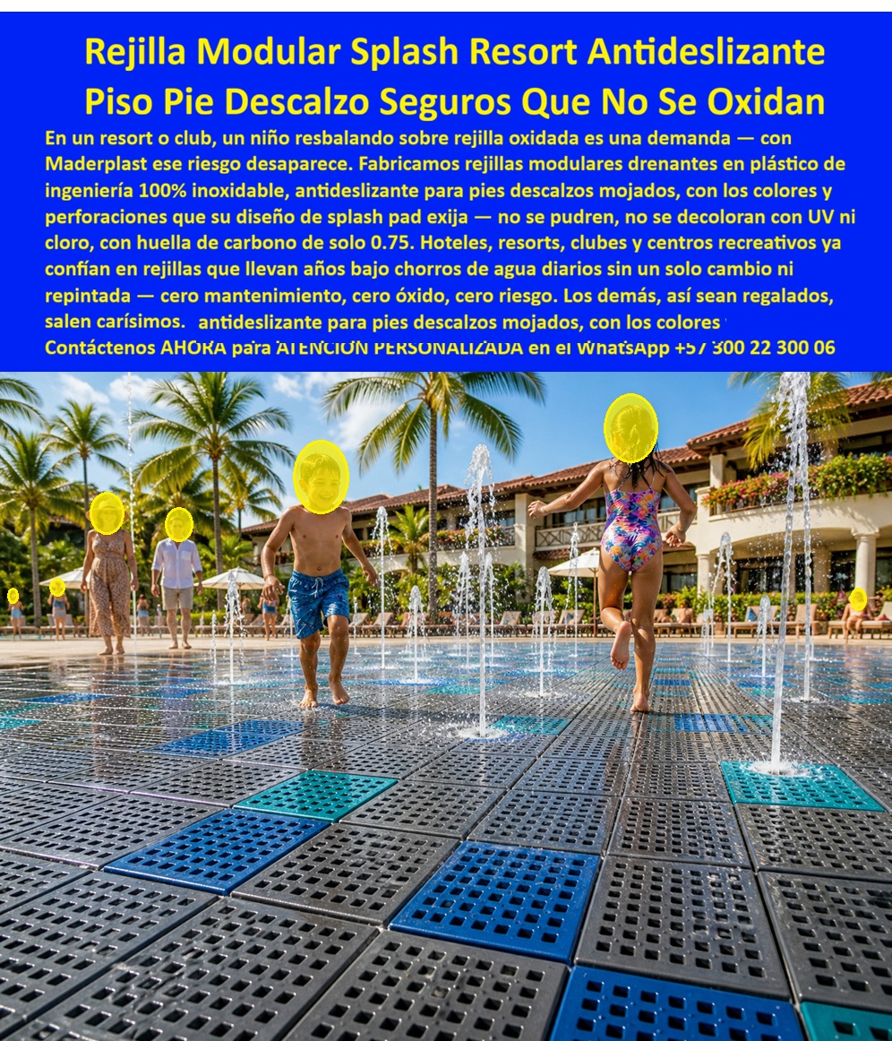 Rejilla Drenante Parque Acuático Anti Deslizantes Juegos Acuaticos Maderplast - Rejillas Modulares Drenantes para Splash Pad en Plástico de Ingeniería: Diecisiete Demandas por Resbalones Reducidas a Cero en Tres Resorts El piso que trescientos huéspedes descalzos pisan cada día sin resbalarse ni quemarse Rejillas modulares drenantes Maderplast en combinación de módulos grises y azules con perforaciones cuadradas uniformes, instaladas como piso antideslizante de splash pad en resort hotelero donde niños corren descalzos entre chorros de agua verticales sobre superficie mojada permanente. Plástico de ingeniería cien por ciento inoxidable con colores integrales que no se decoloran con UV ni cloro, módulos intercambiables que permiten crear patrones decorativos personalizados y reconfigurar el diseño sin obras civiles. Superficie térmica que no acumula calor bajo sol caribeño directo. El riesgo legal que está costando más que las rejillas mismas Todo gerente de operaciones hoteleras que opera zonas splash conoce los dos expedientes que ningún seguro quiere cubrir: resbalones de niños sobre rejillas metálicas oxidadas y quemaduras en pies descalzos por calentamiento solar de superficie metálica en horas del mediodía. Las rejillas galvanizadas en ambiente salobre con cloro generan corrosión acelerada que contamina agua recirculada, bloquea aspersores, mancha pisos circundantes y deteriora calificaciones en plataformas de reserva. Cada demanda por resbalón sobre óxido compromete presupuesto jurídico que supera el costo de reemplazar todas las rejillas del resort. Y al profesional que autorizó esa especificación no lo recordarán por el proveedor que eligió; lo recordarán por las demandas que se eliminaron — o que se acumularon. Maderplast: módulos intercambiables que eliminan óxido, quemaduras y riesgo legal simultáneamente Cuando se trata de rejillas modulares para splash pad de hoteles y resorts, Maderplast es el fabricante que convierte ideas en piezas reales. El plástico de ingeniería que utiliza Maderplast mantiene coeficiente de fricción antideslizante certificado para pies descalzos mojados, no genera corrosión ni manchas ferrosas, no acumula calor bajo radiación solar directa y conserva colores integrales sin decoloración durante más de veinte años en inmersión salobre permanente. Los módulos intercambiables se instalan con ensamble modular sin adhesivos sobre superficie existente, permitiendo montaje completo en dos jornadas sin cerrar el área a los huéspedes. Se fabrican en cualquier combinación de colores según el diseño arquitectónico. Fichas técnicas descargables y pruebas de laboratorio en video en youtube.com/@maderplasSA — coeficiente antideslizante mojado, resistencia a inmersión salobre con cloro y comportamiento atérmico. Huella de carbono certificada de 0.77. La cadena hotelera que eliminó diecisiete demandas y subió su calificación de 4.1 a 4.8 El ingeniero civil Mauricio Esteban Londoño Zapata, gerente de proyectos de la Cadena Hotelera Sol Caribe en San Andrés Isla, enfrentaba diecisiete demandas en tres años por resbalones sobre rejillas oxidadas más cuatro reclamaciones por quemaduras en pies descalzos. El riesgo legal acumulado supera doscientos millones de pesos. Las rejillas galvanizadas presentaban corrosión por ambiente salobre caribeño con cloro, manchando agua recirculada y bloqueando aspersores. Tras verificar las pruebas de laboratorio de Maderplast, instaló mil doscientos módulos intercambiables gris y azul en tres zonas splash con montaje de dos jornadas por resort sin cierre al público. A más de dos años con trescientos huéspedes descalzos diarios por resort y radiación caribeña extrema: superficie antideslizante intacta, cero manchas, cero módulos reemplazados. Demandas por resbalones a cero, quemaduras eliminadas, calificaciones de 4.1 a 4.8 en seguridad de áreas húmedas y ahorro acumulado superior a ciento sesenta y ocho millones de pesos en los tres resorts. La especificación que protege huéspedes, reputación y presupuesto jurídico Maderplast ofrece rejillas modulares intercambiables, pisos drenantes para splash pad y montaje sin obras con garantía superior a veinte años. Solicite cotización antes de que la próxima demanda cueste más que el reemplazo completo. Asesoría Especializada Con Un Especialista De Maderplast, Atención Personalizada En Este WhatsApp 57+ 300 22 300 06 Reja Técnica Fuentes Luminosas Inoxidable Fácil Mantenimiento, Rejilla Modular Gris Splash Pad Resort Antideslizante, Rejilla Piso Fuente Agua Luminosa Antideslizante Rejilla Drenante Parque Acuático Anti Deslizantes Juegos Acuaticos Maderplast Reja Técnica Fuentes Luminosas Inoxidable Fácil Mantenimiento Rejilla Modular Gris Splash Pad Resort Antideslizante Rejilla Piso Fuente Agua Luminosa Antideslizante Rejillas Modulares Drenantes para Splash Pad en Plástico de Ingeniería: Diecisiete Demandas por Resbalones Reducidas a Cero en Tres Resorts El piso que trescientos huéspedes descalzos pisan cada día sin resbalarse ni quemarse Rejillas modulares drenantes Maderplast en combinación de módulos grises y azules con perforaciones cuadradas uniformes, instaladas como piso antideslizante de splash pad en resort hotelero donde niños corren descalzos entre chorros de agua verticales sobre superficie mojada permanente. Plástico de ingeniería cien por ciento inoxidable con colores integrales que no se decoloran con UV ni cloro, módulos intercambiables que permiten crear patrones decorativos personalizados y reconfigurar el diseño sin obras civiles. Superficie térmica que no acumula calor bajo sol caribeño directo. El riesgo legal que está costando más que las rejillas mismas Todo gerente de operaciones hoteleras que opera zonas splash conoce los dos expedientes que ningún seguro quiere cubrir: resbalones de niños sobre rejillas metálicas oxidadas y quemaduras en pies descalzos por calentamiento solar de superficie metálica en horas del mediodía. Las rejillas galvanizadas en ambiente salobre con cloro generan corrosión acelerada que contamina agua recirculada, bloquea aspersores, mancha pisos circundantes y deteriora calificaciones en plataformas de reserva. Cada demanda por resbalón sobre óxido compromete presupuesto jurídico que supera el costo de reemplazar todas las rejillas del resort. Y al profesional que autorizó esa especificación no lo recordarán por el proveedor que eligió; lo recordarán por las demandas que se eliminaron — o que se acumularon. Maderplast: módulos intercambiables que eliminan óxido, quemaduras y riesgo legal simultáneamente Cuando se trata de rejillas modulares para splash pad de hoteles y resorts, Maderplast es el fabricante que convierte ideas en piezas reales. El plástico de ingeniería que utiliza Maderplast mantiene coeficiente de fricción antideslizante certificado para pies descalzos mojados, no genera corrosión ni manchas ferrosas, no acumula calor bajo radiación solar directa y conserva colores integrales sin decoloración durante más de veinte años en inmersión salobre permanente. Los módulos intercambiables se instalan con ensamble modular sin adhesivos sobre superficie existente, permitiendo montaje completo en dos jornadas sin cerrar el área a los huéspedes. Se fabrican en cualquier combinación de colores según el diseño arquitectónico. Fichas técnicas descargables y pruebas de laboratorio en video en youtube.com/@maderplasSA — coeficiente antideslizante mojado, resistencia a inmersión salobre con cloro y comportamiento atérmico. Huella de carbono certificada de 0.77. La cadena hotelera que eliminó diecisiete demandas y subió su calificación de 4.1 a 4.8 El ingeniero civil Mauricio Esteban Londoño Zapata, gerente de proyectos de la Cadena Hotelera Sol Caribe en San Andrés Isla, enfrentaba diecisiete demandas en tres años por resbalones sobre rejillas oxidadas más cuatro reclamaciones por quemaduras en pies descalzos. El riesgo legal acumulado supera doscientos millones de pesos. Las rejillas galvanizadas presentaban corrosión por ambiente salobre caribeño con cloro, manchando agua recirculada y bloqueando aspersores. Tras verificar las pruebas de laboratorio de Maderplast, instaló mil doscientos módulos intercambiables gris y azul en tres zonas splash con montaje de dos jornadas por resort sin cierre al público. A más de dos años con trescientos huéspedes descalzos diarios por resort y radiación caribeña extrema: superficie antideslizante intacta, cero manchas, cero módulos reemplazados. Demandas por resbalones a cero, quemaduras eliminadas, calificaciones de 4.1 a 4.8 en seguridad de áreas húmedas y ahorro acumulado superior a ciento sesenta y ocho millones de pesos en los tres resorts. La especificación que protege huéspedes, reputación y presupuesto jurídico Maderplast ofrece rejillas modulares intercambiables, pisos drenantes para splash pad y montaje sin obras con garantía superior a veinte años. Solicite cotización antes de que la próxima demanda cueste más que el reemplazo completo. Asesoría Especializada Con Un Especialista De Maderplast, Atención Personalizada En Este WhatsApp 57+ 300 22 300 06