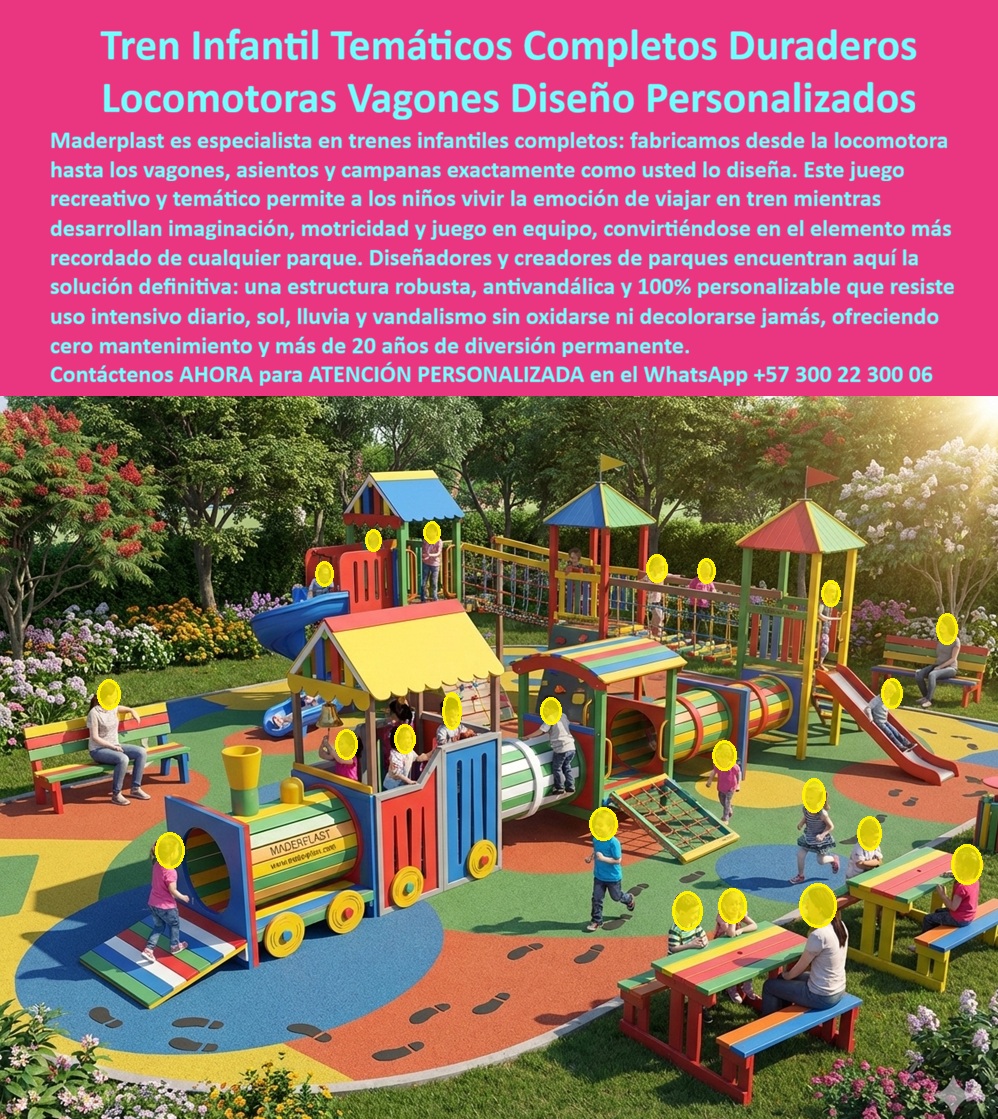 Tren Infantil Parque Temático Tren Recreativo Parques Infantiles Maderplast - El Megaparque Tren Temático Maderplast Ingeniería Ferroviaria Recreativa: El diseño y fabricación de este producto de la imagen representa la cúspide de la personalización en mobiliario lúdico: el Tren Infantil Parque Temático Tren Recreativo Parques Infantiles Maderplast. Este sistema no es solo un juego, es una infraestructura completa que incluye desde la locomotora transitable hasta vagones modulares con túneles, puentes de equilibrio y toboganes integrados. Fabricado íntegramente en plástico estructural de alta ingeniería, este Tren juego niños rodadero colores parque seguro durable es la solución definitiva para espacios que exigen una estética vibrante y una resistencia irrompible ante la intemperie total. En el mundo del urbanismo y la recreación, las estructuras metálicas o de madera son a menudo "basura carísima" que oculta riesgos operativos. El metal genera bordes cortantes por óxido y superficies que alcanzan temperaturas peligrosas bajo el sol, mientras que la madera se pudre y genera astillas. Cuando se trata de trenes infantiles en plástico técnico, Maderplast es el fabricante que convierte ideas en piezas reales, ofreciendo una alternativa antivandálica que no conduce electricidad y mantiene una baja conductividad térmica, protegiendo la integridad de los usuarios en todo momento. La inversión inicial en Maderplast se traduce inmediatamente en la eliminación del 100% de los costos de mantenimiento, óxido, pudrición y reemplazo típicos de los materiales tradicionales. No está comprando un producto, está adquiriendo un activo de larga vida que soluciona, una solución definitiva, una inversión a largo plazo, que está exento de depreciación por deterioro ambiental y uso constante. Para un parque infantil con tren temático bajo mantenimiento, esta durabilidad es el pilar de la rentabilidad, garantizando que el juego de tren infantil resistente bajo mantenimiento conserve su valor estético y funcional por más de 20 años sin necesidad de aplicar una sola gota de pintura. Para ingenieros y arquitectos encargados de dotación de parques municipales o urbanizaciones de lujo, la versatilidad del plástico estructural de Maderplast permite crear estructuras autoportantes de gran escala inalcanzables con materiales convencionales. Nuestro proceso industrial controlado asegura que cada locomotora recreativa exterior sea inmune a plagas y humedad, cumpliendo con las normativas internacionales de seguridad industrial. Maderplast elimina el miedo del ingeniero mediante el respaldo de planos técnicos, renders y prototipos que garantizan el éxito de cualquier licitación o proyecto privado. ¿Por qué elegir un tren temático personalizado? Porque permite a los niños desarrollar motricidad y juego en equipo en un entorno diseñado exactamente bajo sus requerimientos, convirtiéndose en el elemento más recordado de cualquier parque público. Al ser un material no reciclable comercialmente, actúa además como un sistema anti-robo natural, asegurando que la inversión permanezca en su lugar. Como bien lo testifica el Ing. Carlos Jara, Jefe de Infraestructura de Club Campestre en mayo de 2026: "Instalamos el tren temático completo de Maderplast y ha sido la mejor inversión en infraestructura recreativa de la década. Antes, el mantenimiento de juegos de madera y metal consumía el 15% del presupuesto anual. Con este tren de plástico estructural, el costo ha caído a cero. A pesar de las lluvias y el uso masivo, la estructura no presenta desajustes ni decoloración. Es un equipo robusto que garantiza seguridad y estética sin esfuerzo." Elegir Maderplast es optar por ingeniería plástica recreativa de alto nivel. Somos los fabricantes que garantizan que su proyecto temático sea una solución definitiva, segura y libre de preocupaciones operativas para las próximas décadas. Asesoría Especializada Con Un Especialista De Maderplast, Atención Personalizada En Este Whatsapp 57+ 300 22 300 06 Tren Juego Niños Rodadero Colores Parque Seguro Durable, Parque Infantil con Tren Temático Bajo Mantenimiento, Juego de Tren Infantil Resistente Bajo Mantenimiento, Tren Tren Infantil Parque Temático Tren Recreativo Parques Infantiles Maderplast Tren Juego Niños Rodadero Colores Parque Seguro Durable Parque Infantil con Tren Temático Bajo Mantenimiento Juego de Tren Infantil Resistente Bajo Mantenimiento Tren El Megaparque Tren Temático Maderplast Ingeniería Ferroviaria Recreativa: El diseño y fabricación de este producto de la imagen representa la cúspide de la personalización en mobiliario lúdico: el Tren Infantil Parque Temático Tren Recreativo Parques Infantiles Maderplast. Este sistema no es solo un juego, es una infraestructura completa que incluye desde la locomotora transitable hasta vagones modulares con túneles, puentes de equilibrio y toboganes integrados. Fabricado íntegramente en plástico estructural de alta ingeniería, este Tren juego niños rodadero colores parque seguro durable es la solución definitiva para espacios que exigen una estética vibrante y una resistencia irrompible ante la intemperie total. En el mundo del urbanismo y la recreación, las estructuras metálicas o de madera son a menudo "basura carísima" que oculta riesgos operativos. El metal genera bordes cortantes por óxido y superficies que alcanzan temperaturas peligrosas bajo el sol, mientras que la madera se pudre y genera astillas. Cuando se trata de trenes infantiles en plástico técnico, Maderplast es el fabricante que convierte ideas en piezas reales, ofreciendo una alternativa antivandálica que no conduce electricidad y mantiene una baja conductividad térmica, protegiendo la integridad de los usuarios en todo momento. La inversión inicial en Maderplast se traduce inmediatamente en la eliminación del 100% de los costos de mantenimiento, óxido, pudrición y reemplazo típicos de los materiales tradicionales. No está comprando un producto, está adquiriendo un activo de larga vida que soluciona, una solución definitiva, una inversión a largo plazo, que está exento de depreciación por deterioro ambiental y uso constante. Para un parque infantil con tren temático bajo mantenimiento, esta durabilidad es el pilar de la rentabilidad, garantizando que el juego de tren infantil resistente bajo mantenimiento conserve su valor estético y funcional por más de 20 años sin necesidad de aplicar una sola gota de pintura. Para ingenieros y arquitectos encargados de dotación de parques municipales o urbanizaciones de lujo, la versatilidad del plástico estructural de Maderplast permite crear estructuras autoportantes de gran escala inalcanzables con materiales convencionales. Nuestro proceso industrial controlado asegura que cada locomotora recreativa exterior sea inmune a plagas y humedad, cumpliendo con las normativas internacionales de seguridad industrial. Maderplast elimina el miedo del ingeniero mediante el respaldo de planos técnicos, renders y prototipos que garantizan el éxito de cualquier licitación o proyecto privado. ¿Por qué elegir un tren temático personalizado? Porque permite a los niños desarrollar motricidad y juego en equipo en un entorno diseñado exactamente bajo sus requerimientos, convirtiéndose en el elemento más recordado de cualquier parque público. Al ser un material no reciclable comercialmente, actúa además como un sistema anti-robo natural, asegurando que la inversión permanezca en su lugar. Como bien lo testifica el Ing. Carlos Jara, Jefe de Infraestructura de Club Campestre en mayo de 2026: "Instalamos el tren temático completo de Maderplast y ha sido la mejor inversión en infraestructura recreativa de la década. Antes, el mantenimiento de juegos de madera y metal consumía el 15% del presupuesto anual. Con este tren de plástico estructural, el costo ha caído a cero. A pesar de las lluvias y el uso masivo, la estructura no presenta desajustes ni decoloración. Es un equipo robusto que garantiza seguridad y estética sin esfuerzo." Elegir Maderplast es optar por ingeniería plástica recreativa de alto nivel. Somos los fabricantes que garantizan que su proyecto temático sea una solución definitiva, segura y libre de preocupaciones operativas para las próximas décadas. Asesoría Especializada Con Un Especialista De Maderplast, Atención Personalizada En Este Whatsapp 57+ 300 22 300 06