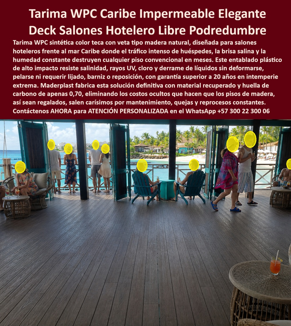 Cubierta Deck Marino Resistente Salinidad Y Humedad Piso Maderplast - Tarima WPC Plataforma Playa Caribe Impermeable Color Teca Natural, Deck Salón Hotelero Resistente Humedad Y Sol, Entablados Sintéticos Tipo Madera Libres De Podredumbre, Cubierta Deck Marino Resistente Salinidad Y Humedad Piso Maderplast Tarima WPC Plataforma Playa Caribe Impermeable Color Teca Natural Deck Salón Hotelero Resistente Humedad Y Sol Entablados Sintéticos Tipo Madera Libres De Podredumbre