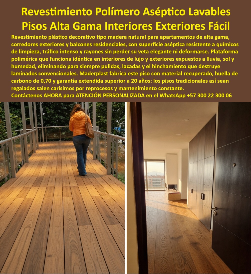 Deck Decorativo Apartamentos Modernos Deck VIP Alta Elegancia Maderplast - Plataforma polímero resistente químicos aséptica fácil lavado, Pisos Decorativos Apartamentos Alta Gama, Revestimiento plástico tráfico intenso lavable resistentes Deck Decorativo Apartamentos Modernos Deck VIP Alta Elegancia Maderplast Plataforma polímero resistente químicos aséptica fácil lavado Pisos Decorativos Apartamentos Alta Gama Revestimiento plástico tráfico intenso lavable resistentes