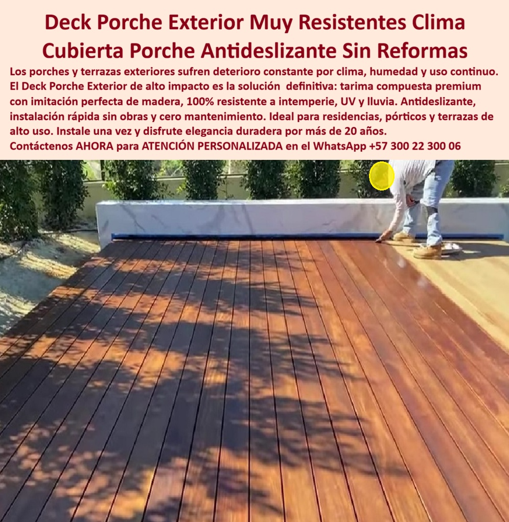 Deck Porche Exterior Resistente Clima Suelos Terraza Pórtico Maderplast - Deck Terrazas Residenciales Durables Sin Reformas, Cubierta Para Porches Antideslizante Uso Exterior Continuo, Piso Exterior Imitación Madera Larga Vida Útil, Deck A Deck Porche Exterior Resistente Clima Suelos Terraza Pórtico Maderplast Deck Terrazas Residenciales Durables Sin Reformas Cubierta Para Porches Antideslizante Uso Exterior Continuo Piso Exterior Imitación Madera Larga Vida Útil Deck A