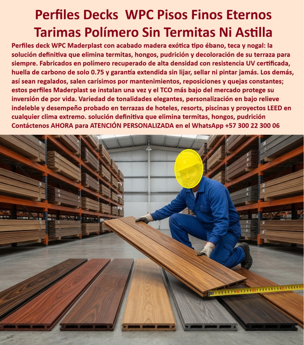 Perfiles Deck Madera Fina Pisos Sintéticos Wpc Elegantes Maderplast - Suelos Elegantes Para Decks Libres De Termitas Y Hongos, Tarimas WPC Efecto Madera Exótica Duraderas, Listones De Polímero Terrazas Resistentes Al Sol, Pisos Tipo Ébano Perfiles Deck Madera Fina Pisos Sintéticos Wpc Elegantes Maderplast Suelos Elegantes Para Decks Libres De Termitas Y Hongos Tarimas WPC Efecto Madera Exótica Duraderas Listones De Polímero Terrazas Resistentes Al Sol Pisos Tipo Ébano