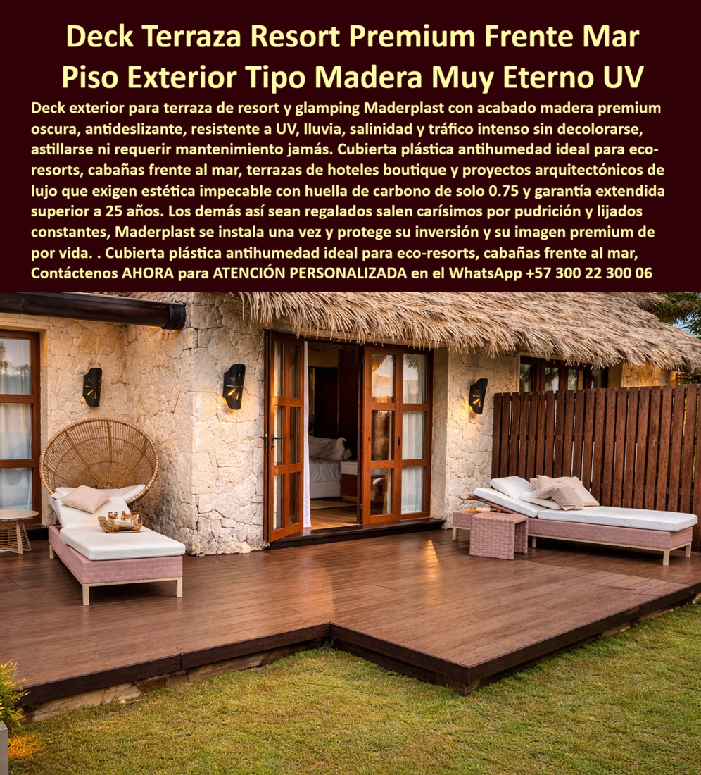 Piso Deck Resort Antideslizante Deck Exterior Tipo Madera Premium Maderplast - Pisos Deck Para Terrazas Antihumedad Alta Resistencia, Piso Terraza Resort Resistente UV Y Lluvia, Cubierta Plástica Terraza Frente Mar Antideslizante Color sol Piso Deck Resort Antideslizante Deck Exterior Tipo Madera Premium Maderplast Pisos Deck Para Terrazas Antihumedad Alta Resistencia Piso Terraza Resort Resistente UV Y Lluvia Cubierta Plástica Terraza Frente Mar Antideslizante Color sol