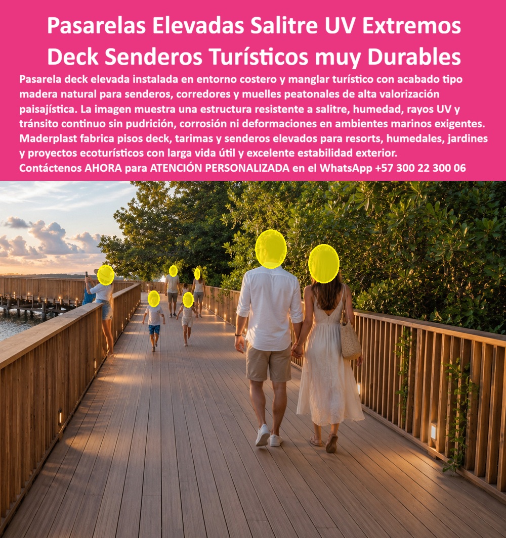 Pisos Decks Senderos Corredores Tarimas Pasarelas Elevadas Maderplast - Pasarela Plástica Manglar Humedal Turístico Resistente Salitre UV, Deck Muelle Elevado Plástico Resort Caribe Estructura Resistente, Sendero Elevado Plástico Jardín AA Pisos Decks Senderos Corredores Tarimas Pasarelas Elevadas Maderplast Pasarela Plástica Manglar Humedal Turístico Resistente Salitre UV Deck Muelle Elevado Plástico Resort Caribe Estructura Resistente Sendero Elevado Plástico Jardín AA