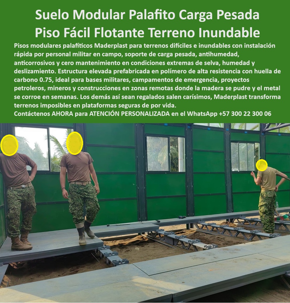 Pisos Flotantes Palafíticos Instalación Pilotes Suelos Difíciles Maderplast - Suelo Flotante Terrenos Difíciles Antihumedad Fácil Instalación, Estructura elevada resistente corrosión instalación rápida segura, Piso Modular Palafito Pisos A Pisos Flotantes Palafíticos Instalación Pilotes Suelos Difíciles Maderplast Suelo Flotante Terrenos Difíciles Antihumedad Fácil Instalación Estructura elevada resistente corrosión instalación rápida segura Piso Modular Palafito Pisos A