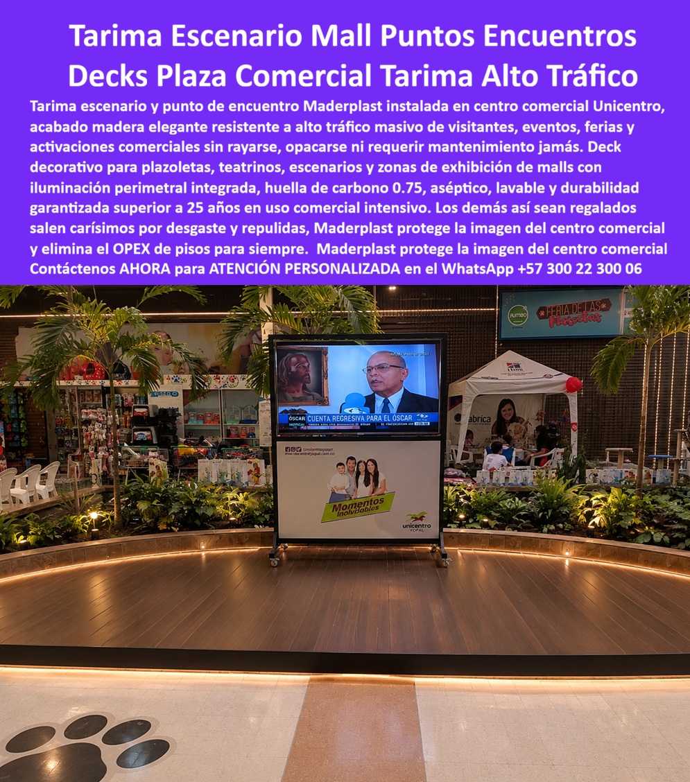 Tarima Plaza Comercial Pisos Deck Decorativos Modernos Maderplast - Tarimas Puntos Encuentro Comercial Sin Mantenimiento, Piso Plástico Lobby Comercial Imitación Madera Alto Tráfico Elegante, Decks Resistentes Alto Tráfico Para Pla Tarima Plaza Comercial Pisos Deck Decorativos Modernos Maderplast Tarimas Puntos Encuentro Comercial Sin Mantenimiento Piso Plástico Lobby Comercial Imitación Madera Alto Tráfico Elegante Decks Resistentes Alto Tráfico Para Pla